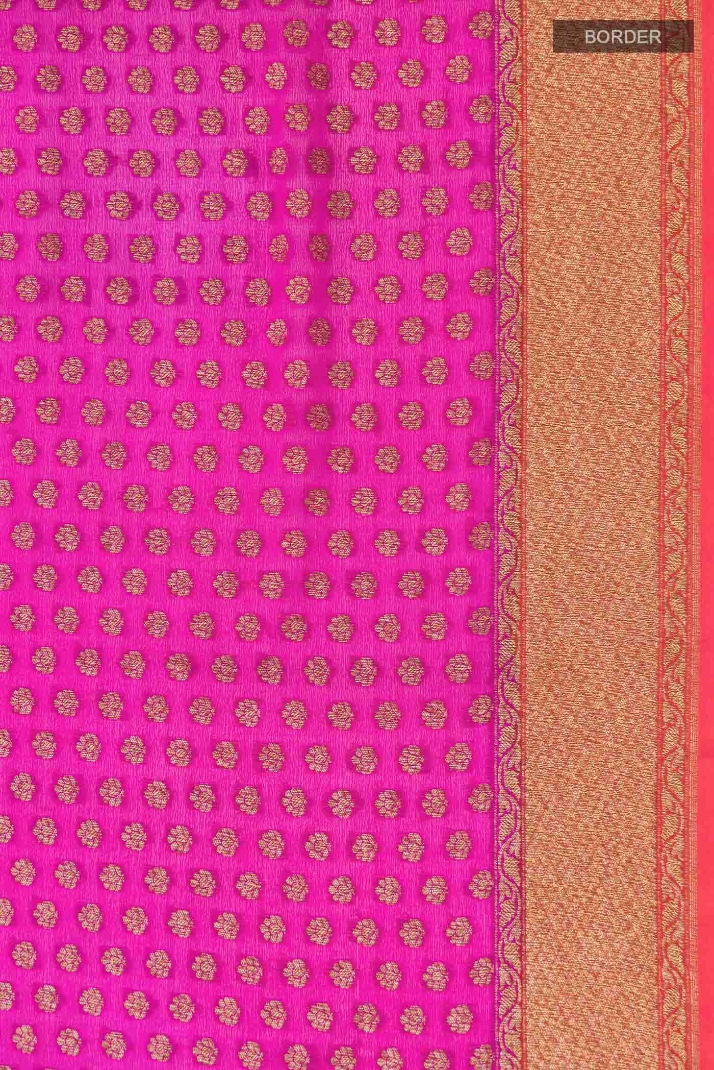 Pink Georgette Saree - Image 4