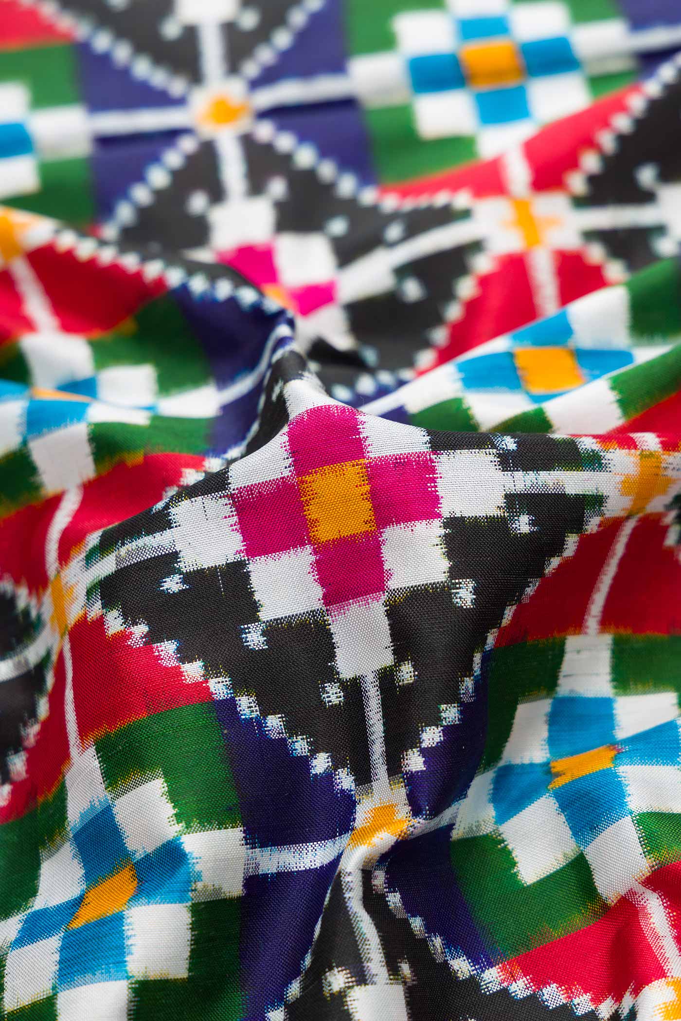 Multi Color Pochampally Silk Saree - Image 2