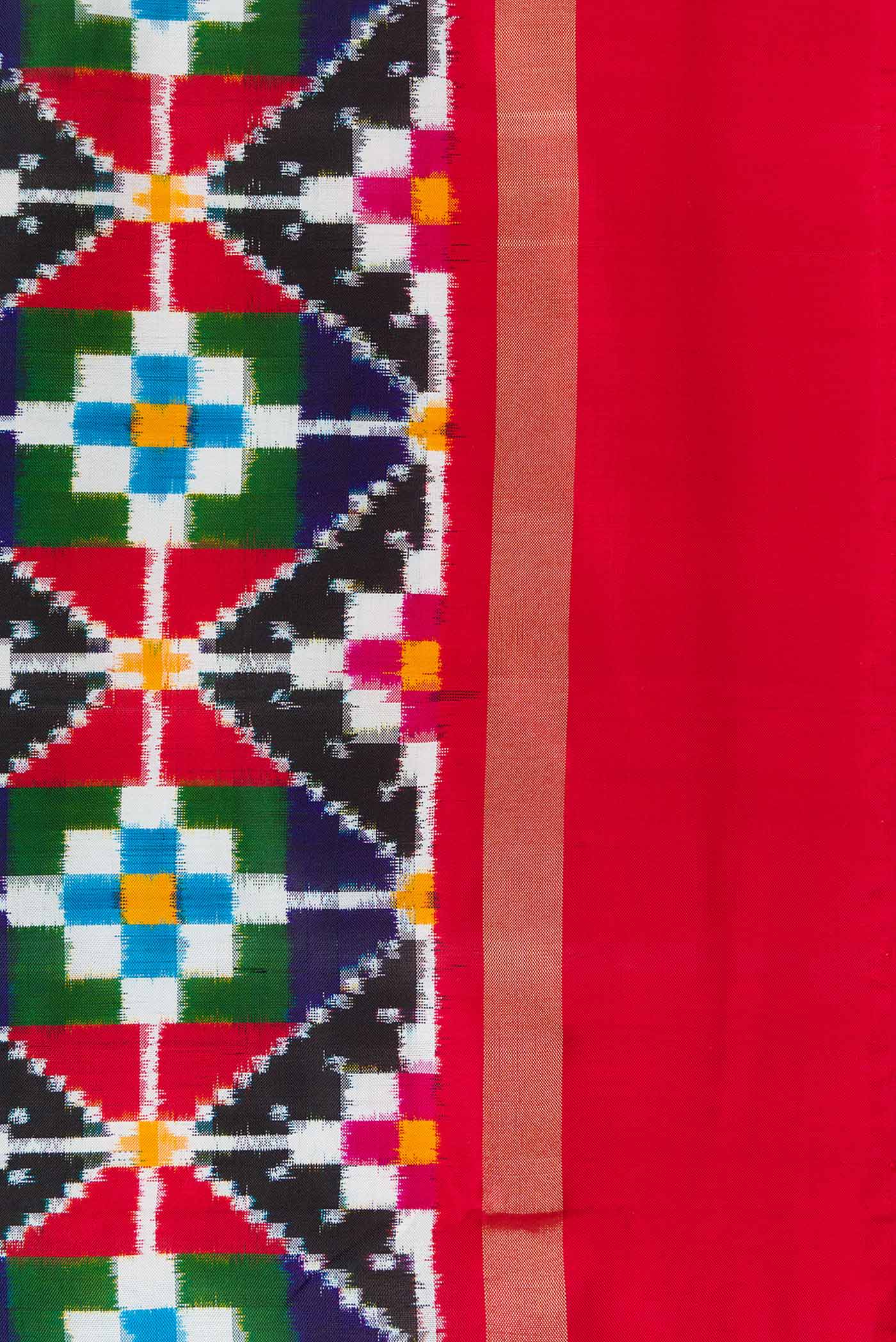 Multi Color Pochampally Silk Saree - Image 3