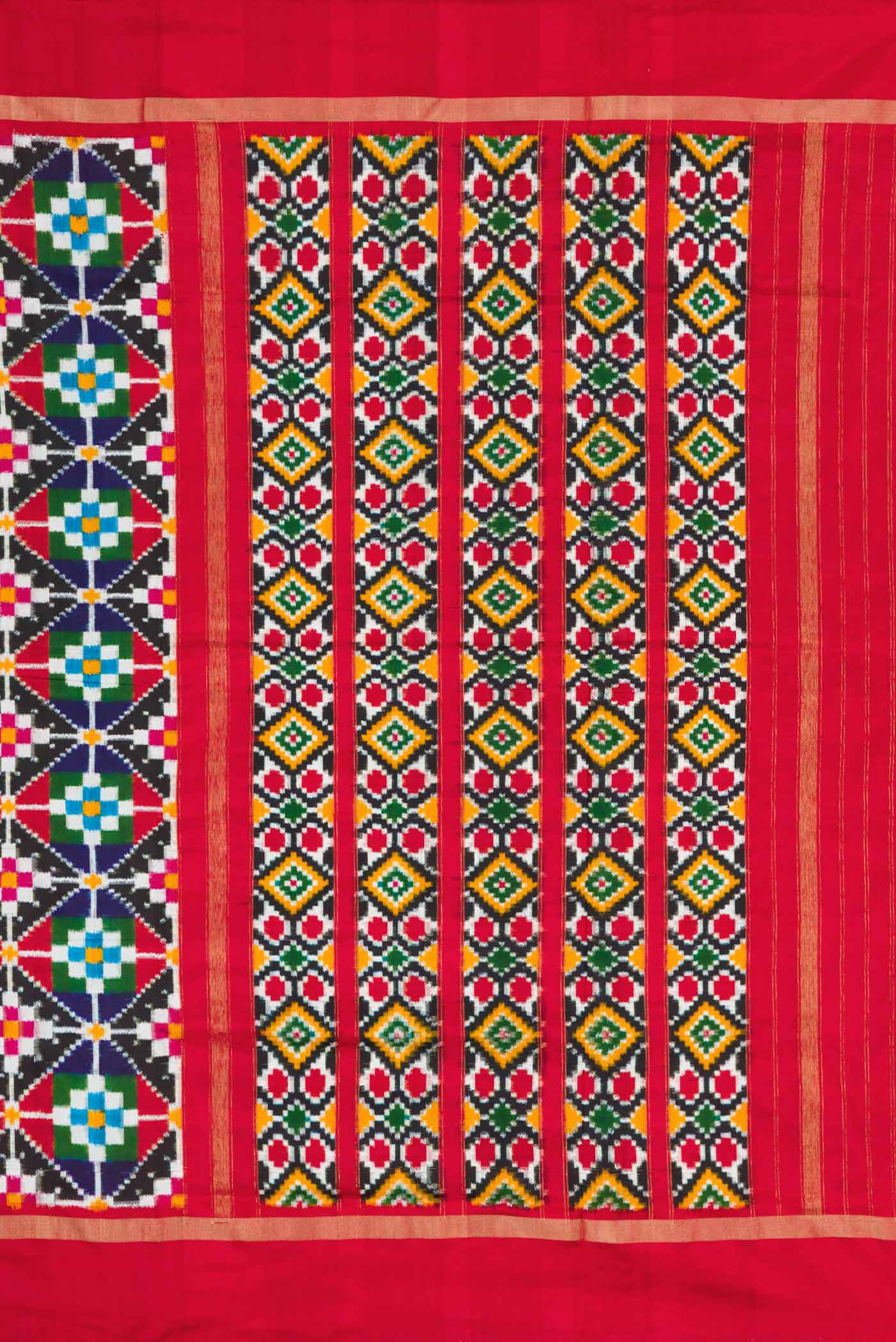 Multi Color Pochampally Silk Saree - Image 7