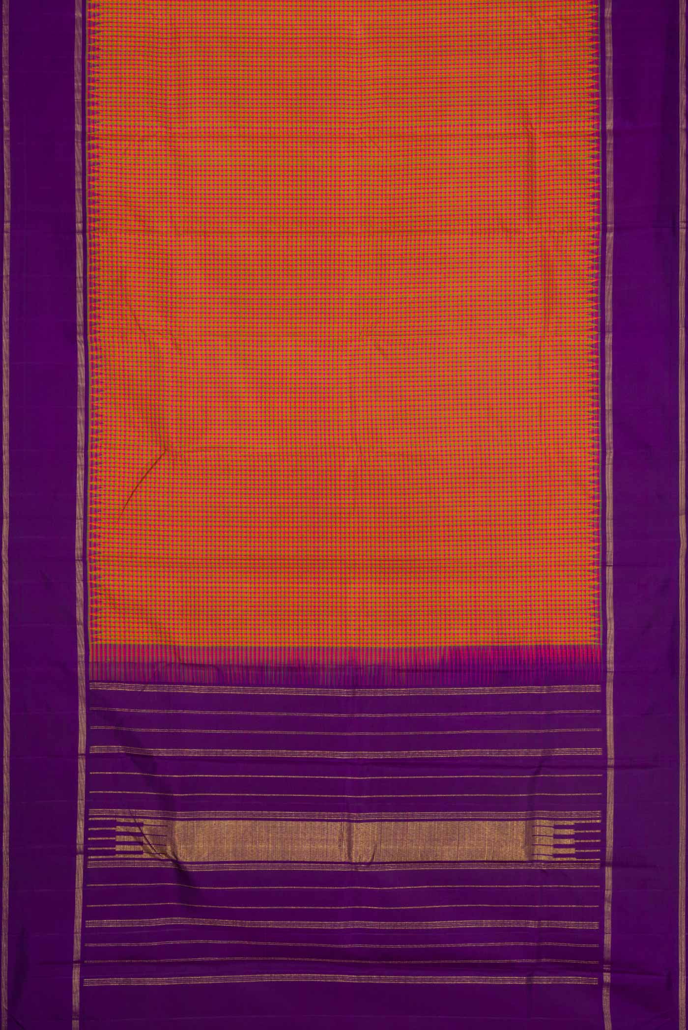 Multi Color Kanjivaram Silk Saree - Image 6