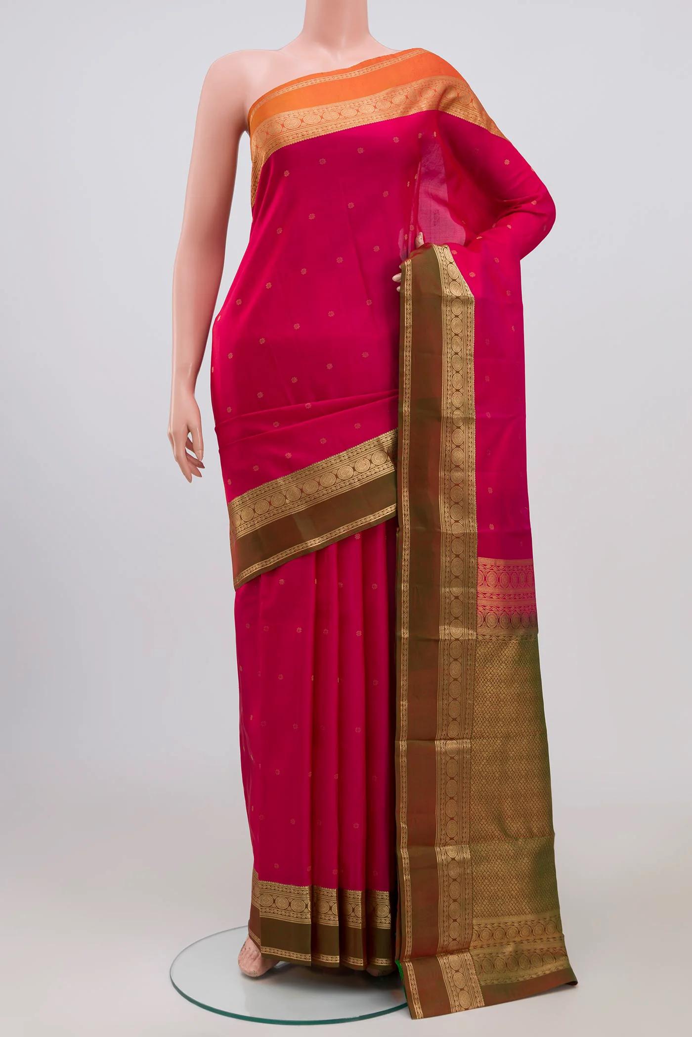 Pink Kanchipuram Silk Saree