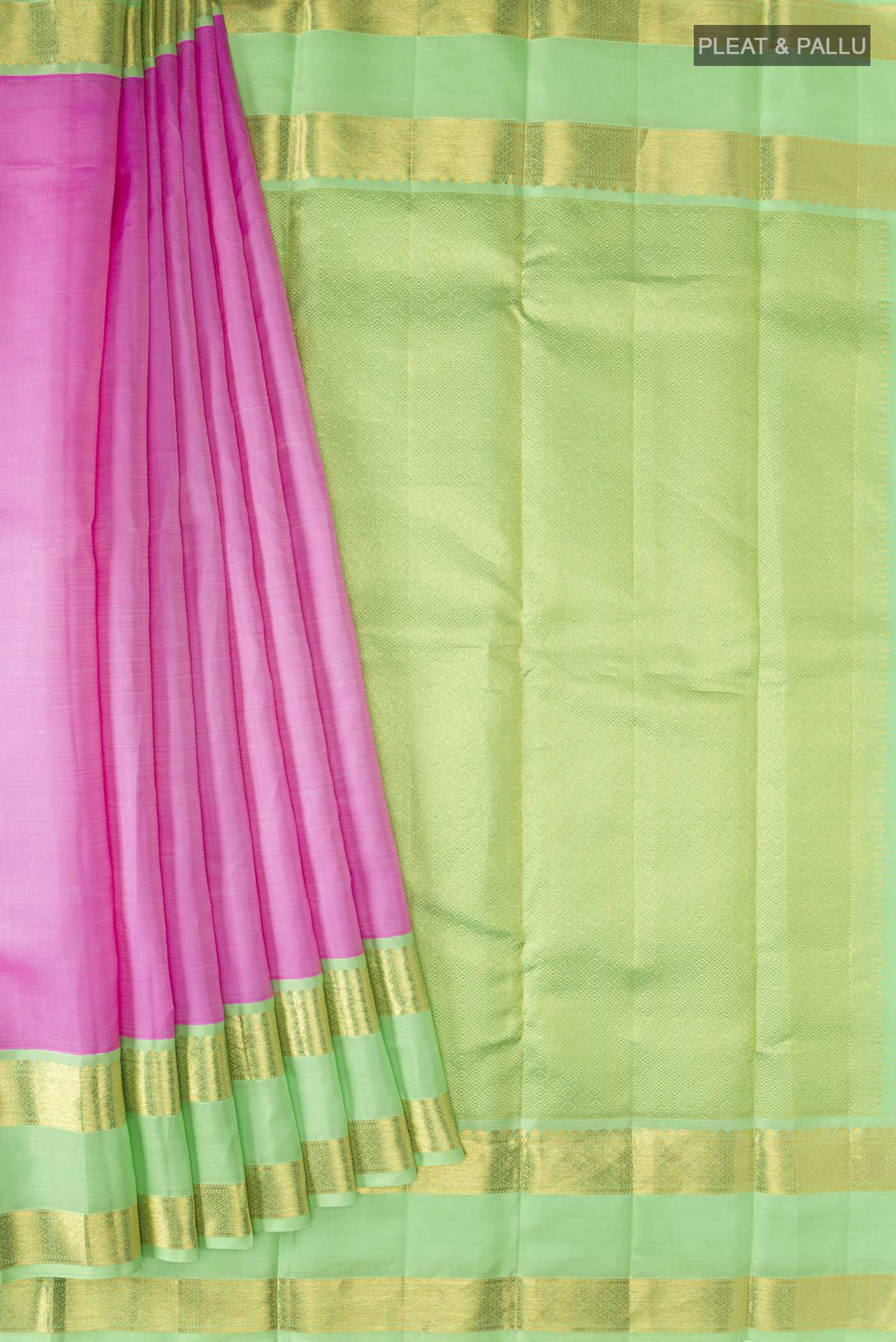 Pink Kanjivaram Silk Saree - Image 4