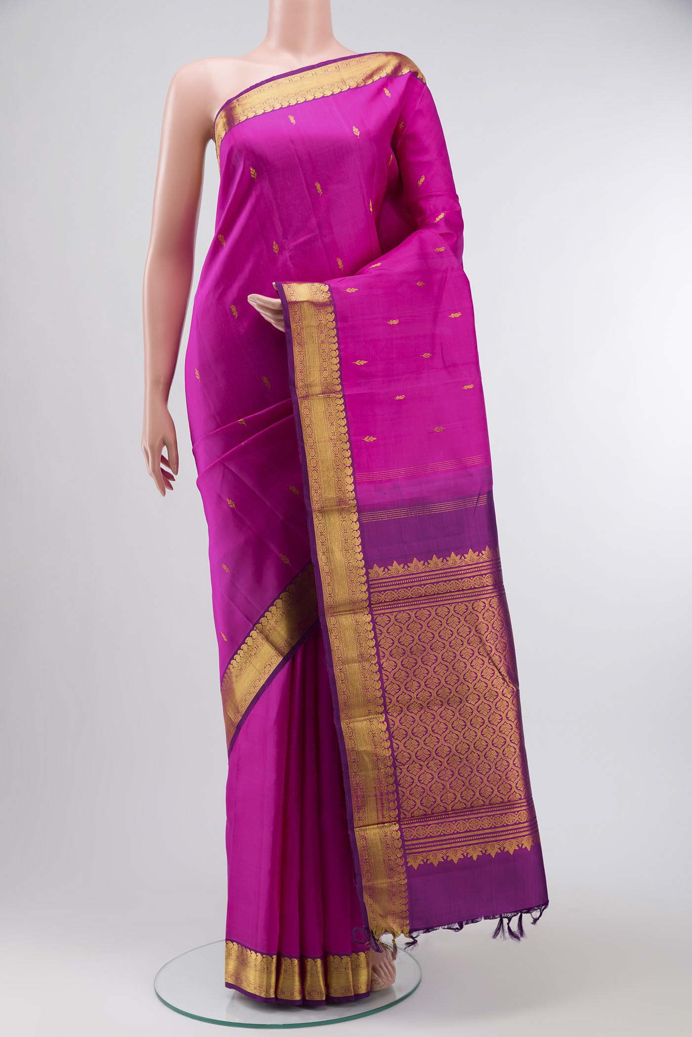 Pink Kanchipuram Silk Saree