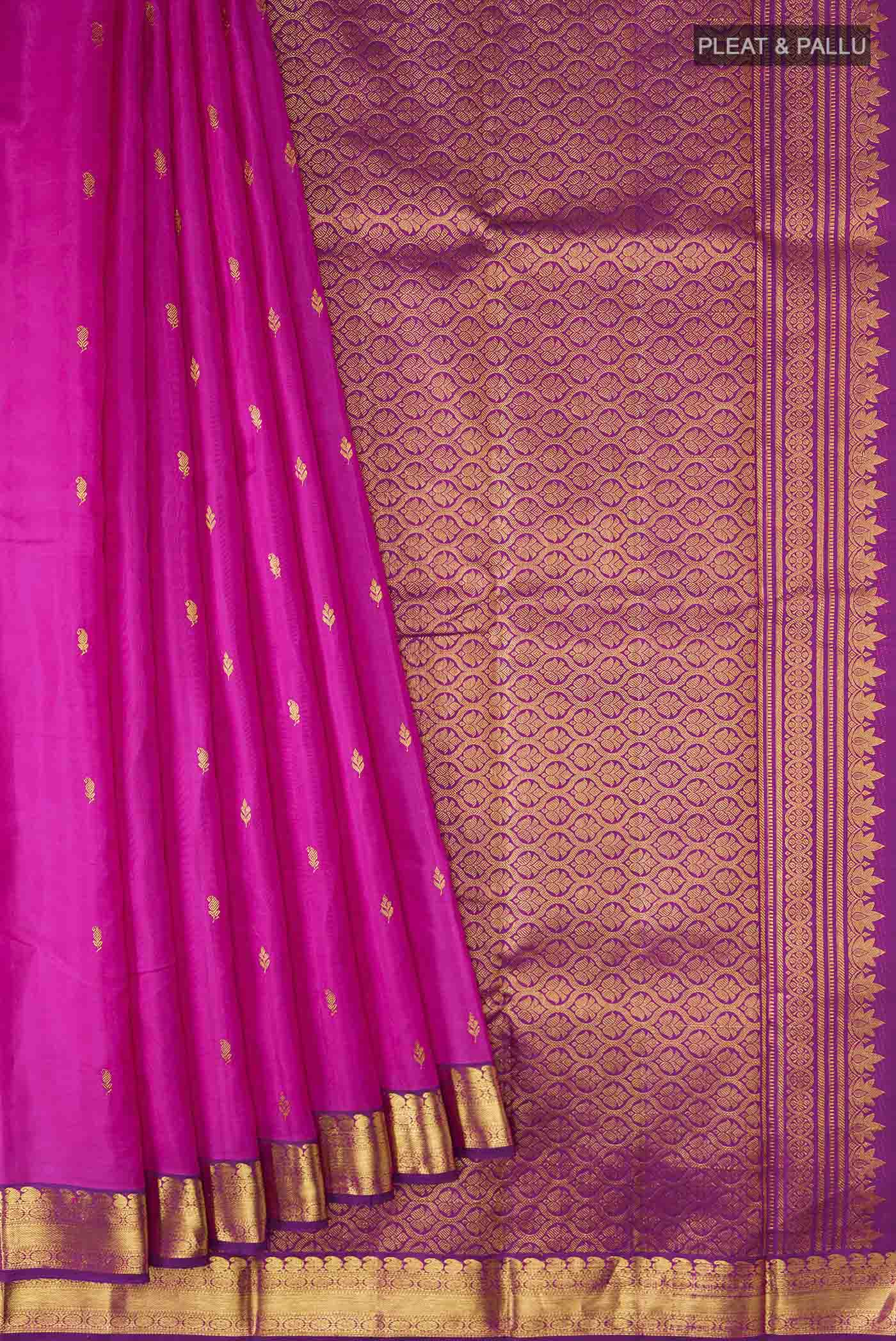 Pink Kanchipuram Silk Saree - Image 4