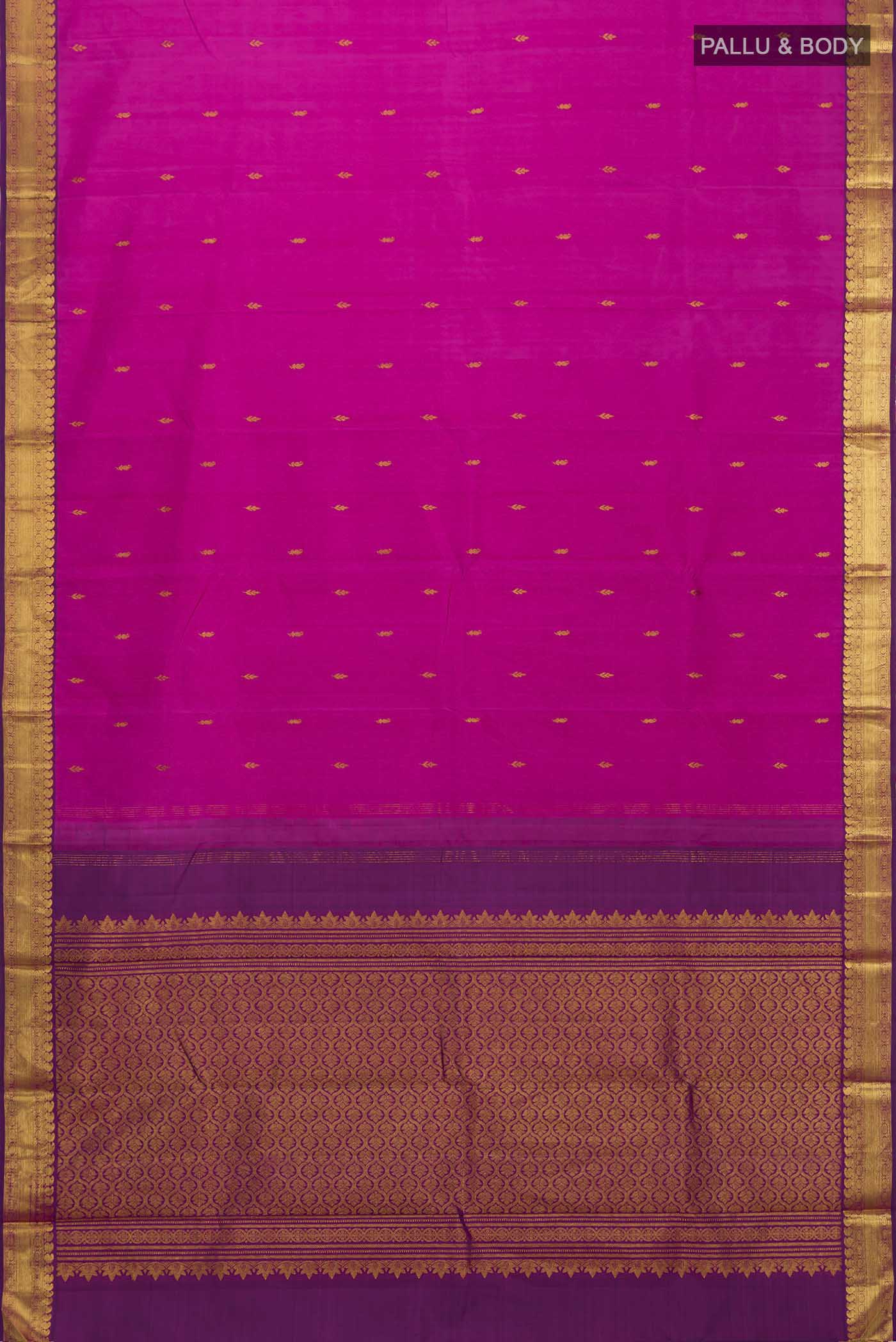 Pink Kanchipuram Silk Saree - Image 6