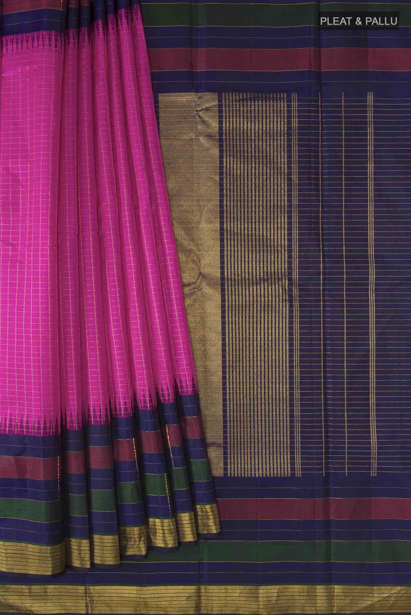 Pink Kanjivaram Silk Saree - Image 4