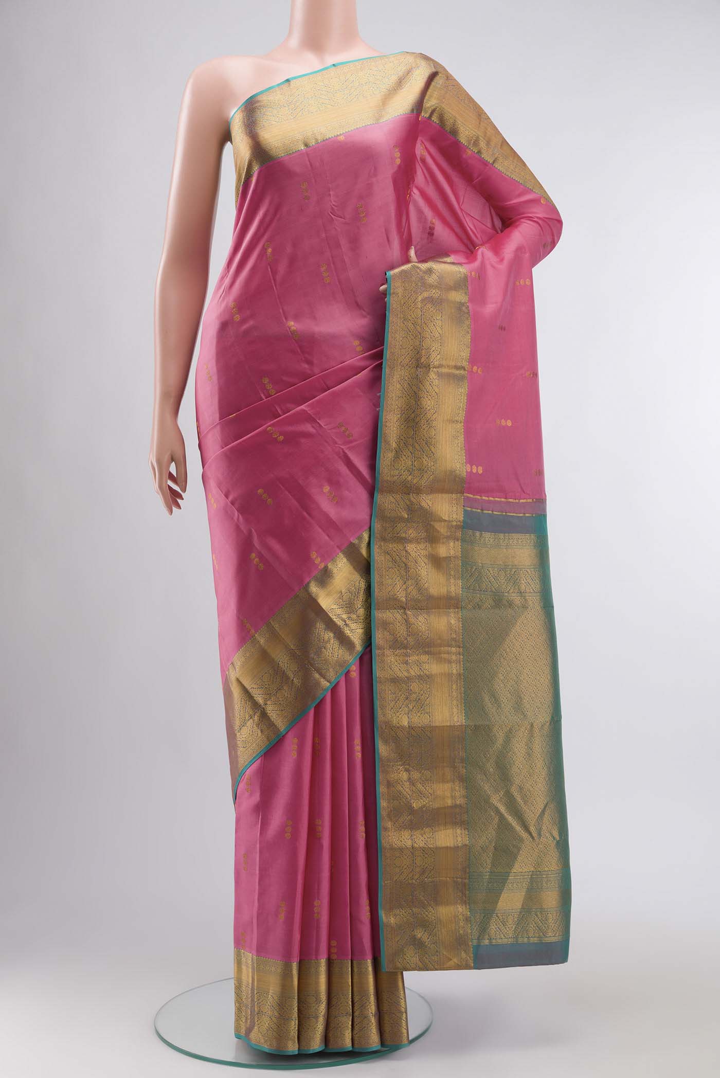Pink Kanchipuram Silk Saree