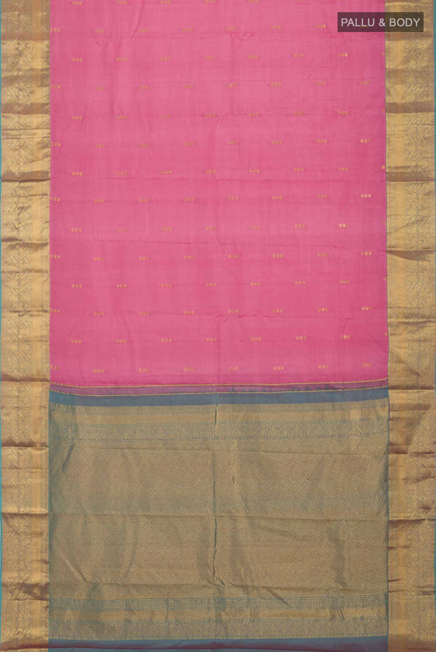 Pink Kanchipuram Silk Saree - Image 6