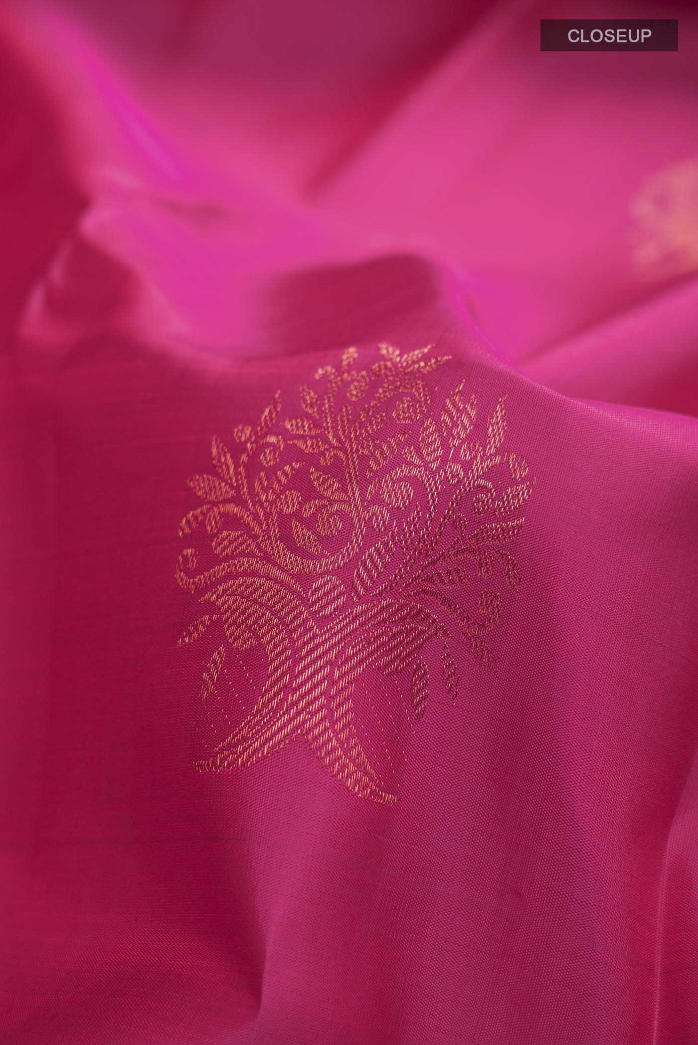 Pink Kanchipuram Silk Saree - Image 2