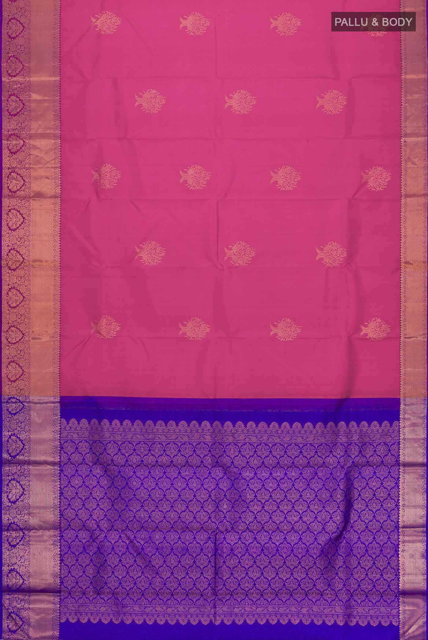 Pink Kanchipuram Silk Saree - Image 6