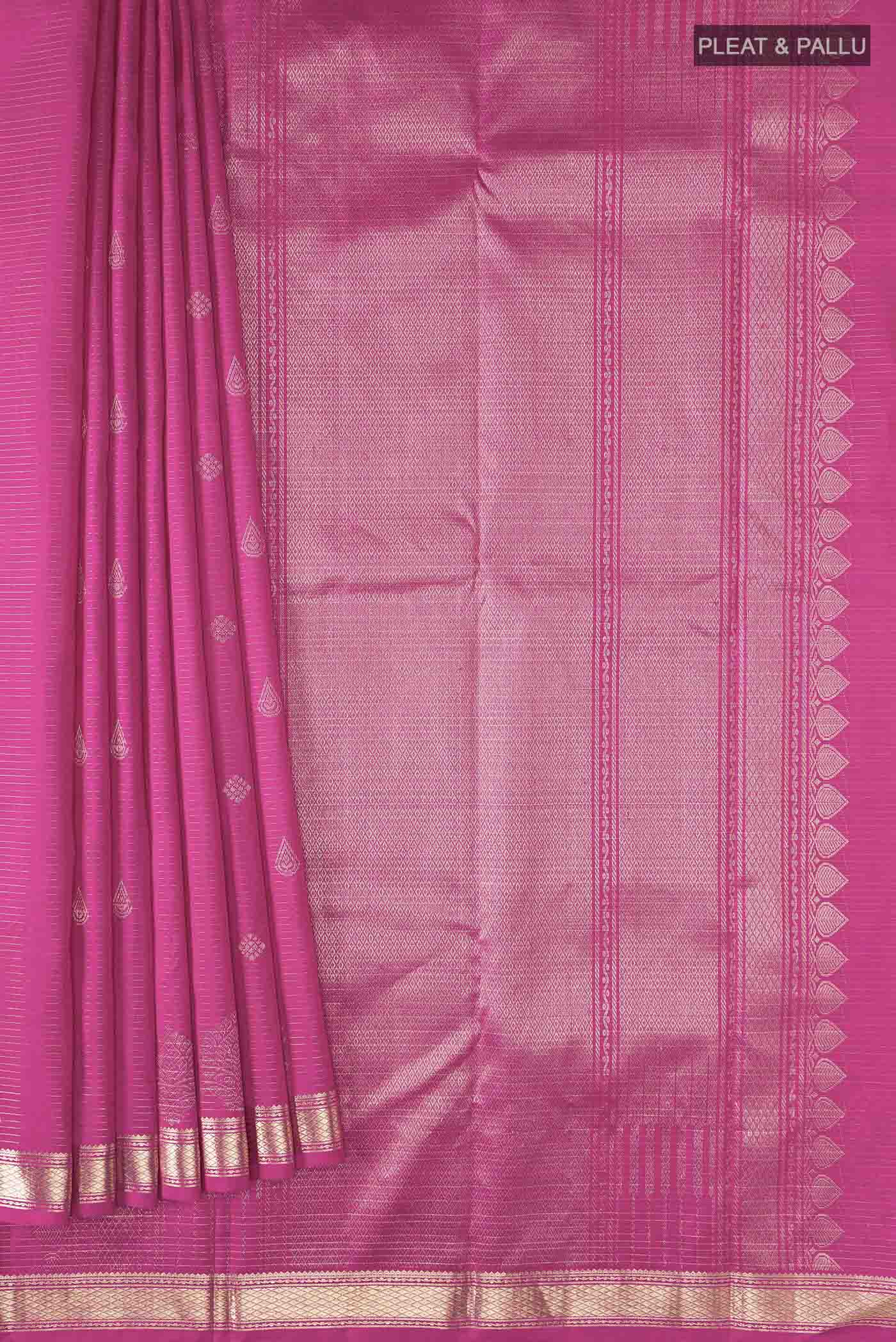 Pink Kanjivaram Silk Saree - Image 4