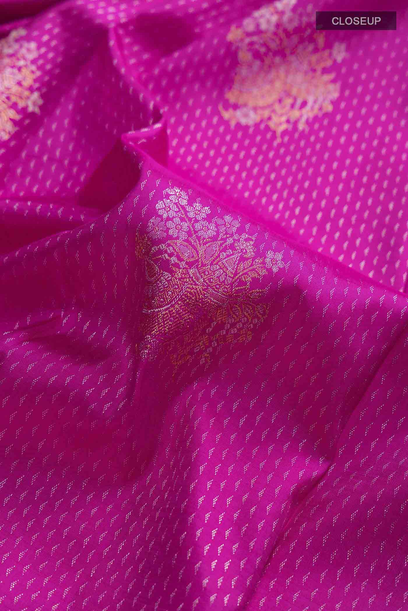 Pink Kanchipuram Silk Saree - Image 2