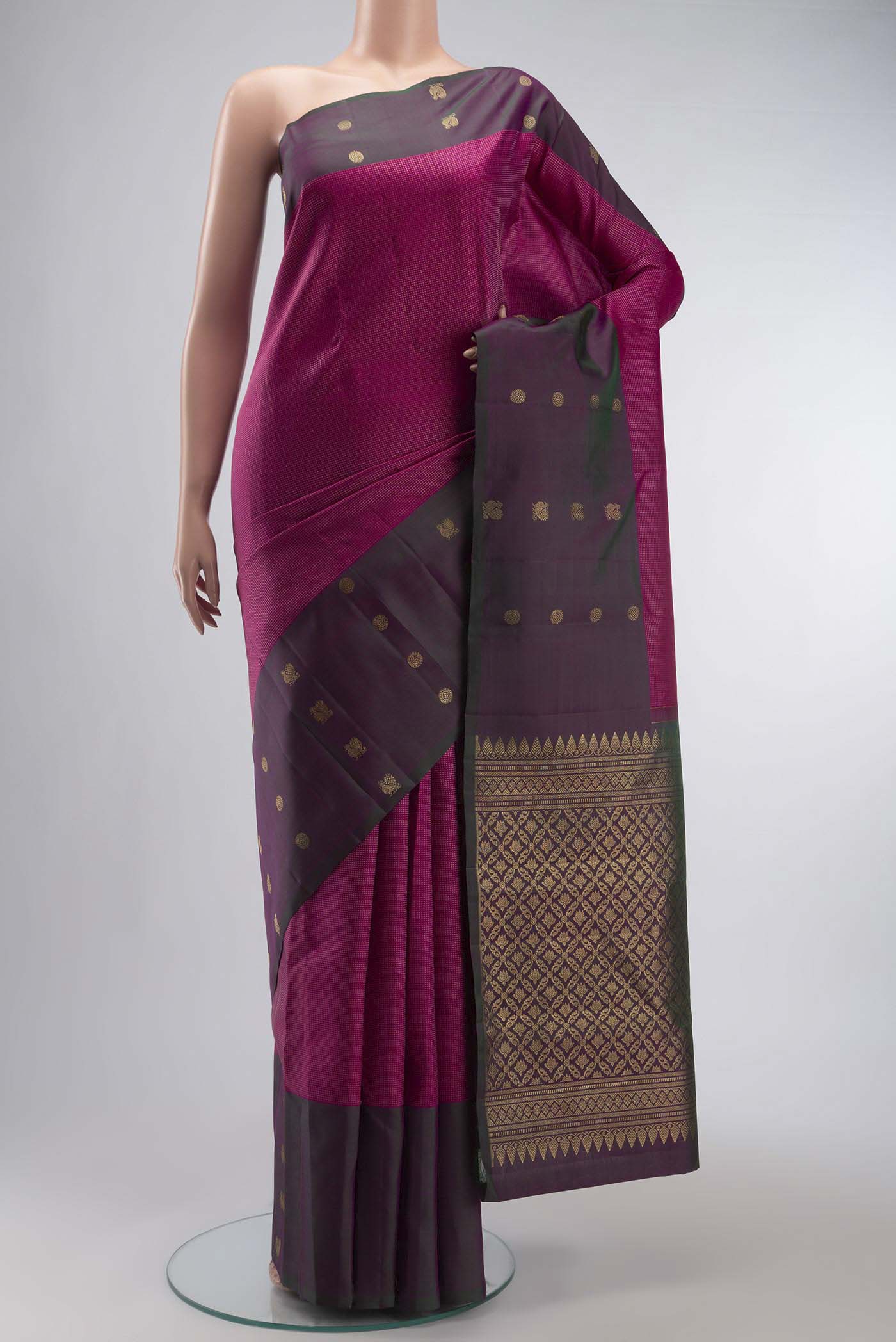 Pink Kanchipuram Silk Saree