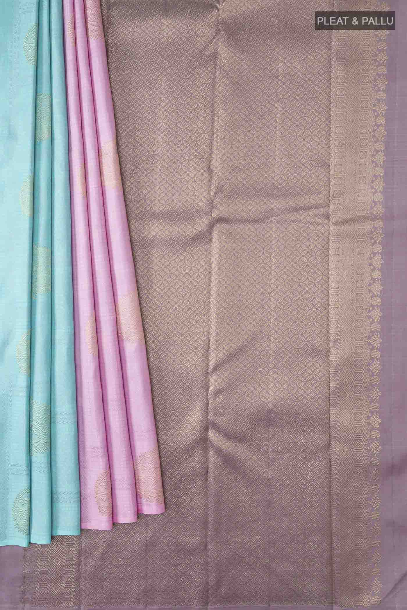 Multi Color Kanjivaram Silk Saree - Image 4
