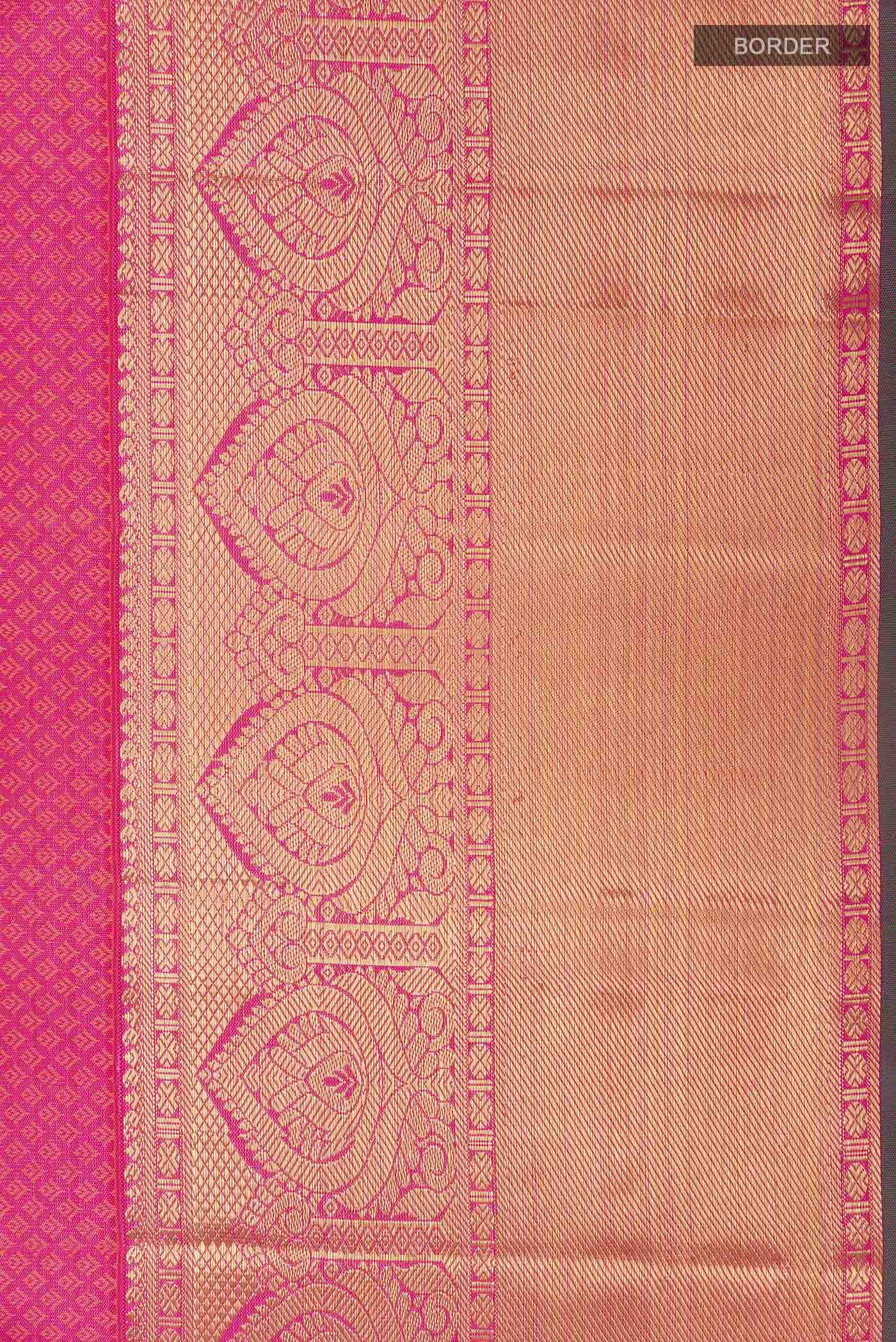 Pink Kanjivaram Silk Saree - Image 3