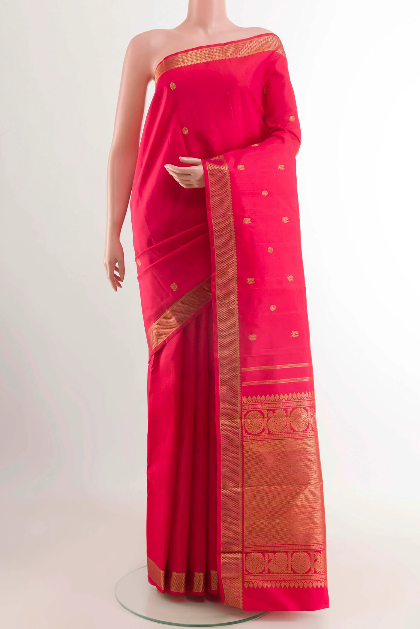 Pink Kanchipuram Silk Saree