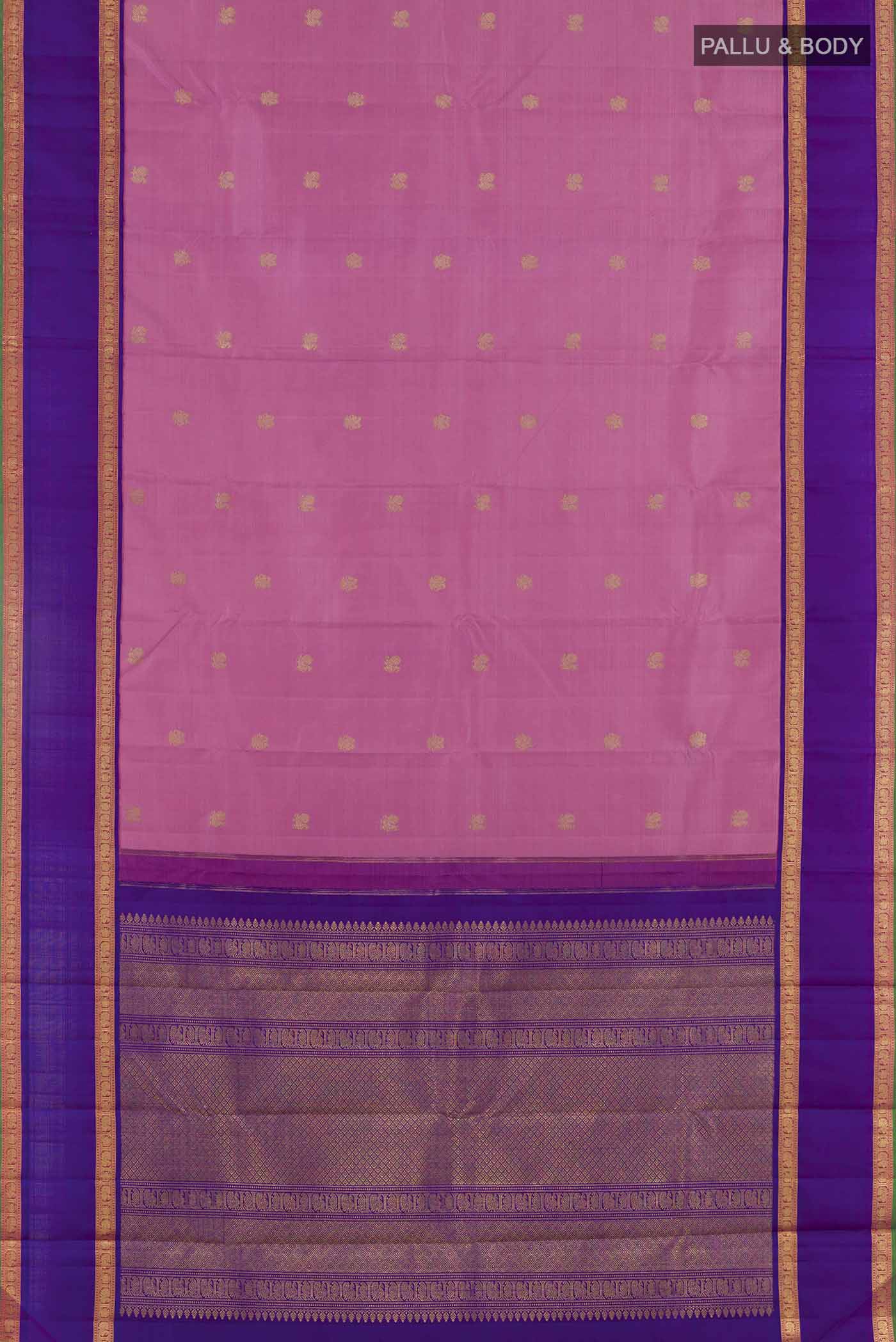 Pink Kanchipuram Silk Saree - Image 6