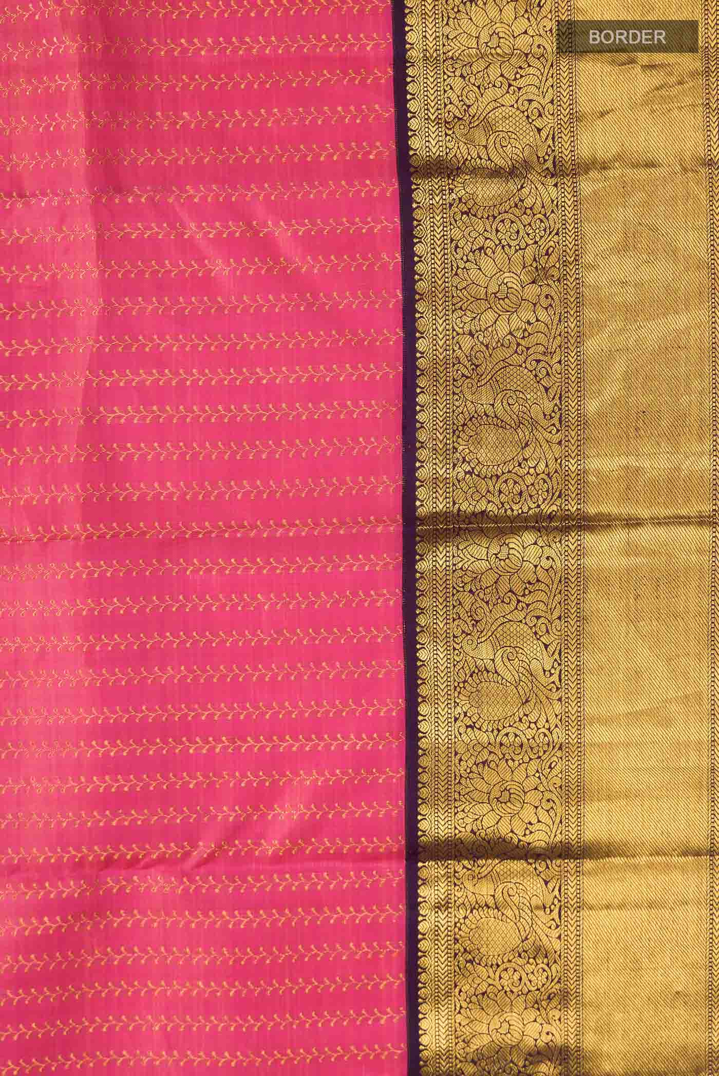 Pink Kanchipuram Silk Saree - Image 3