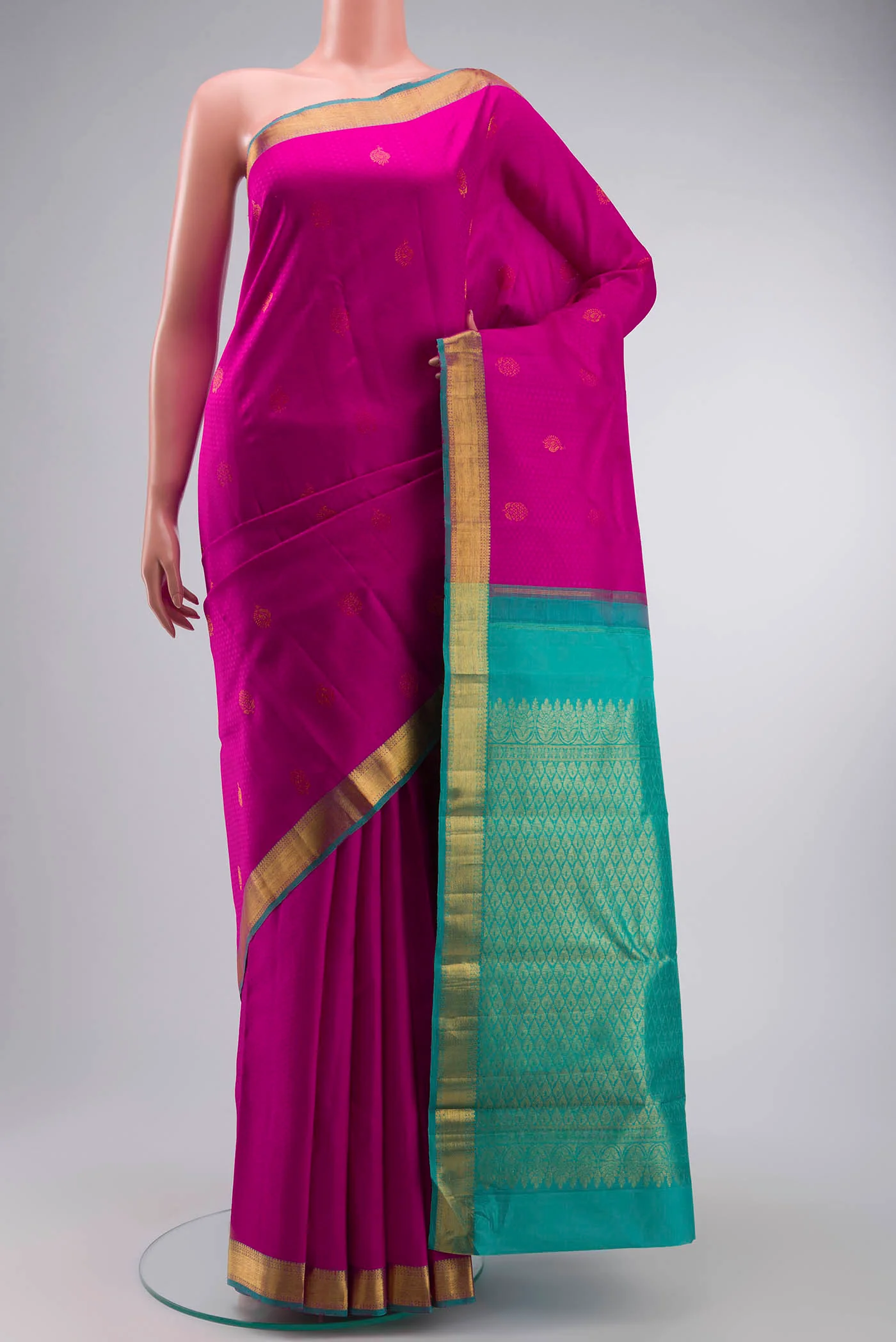 Pink Kanchipuram Silk Saree