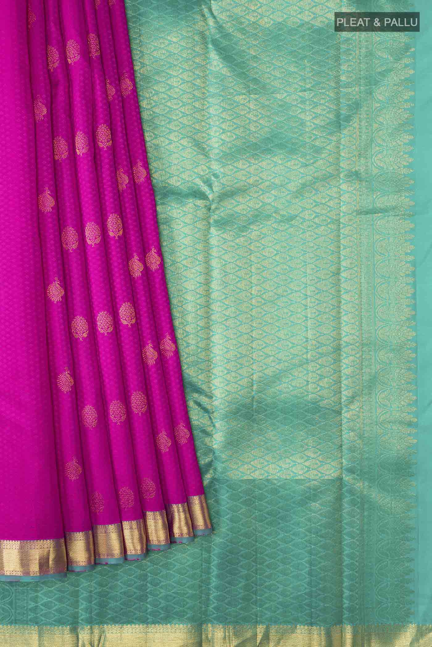 Pink Kanchipuram Silk Saree - Image 4