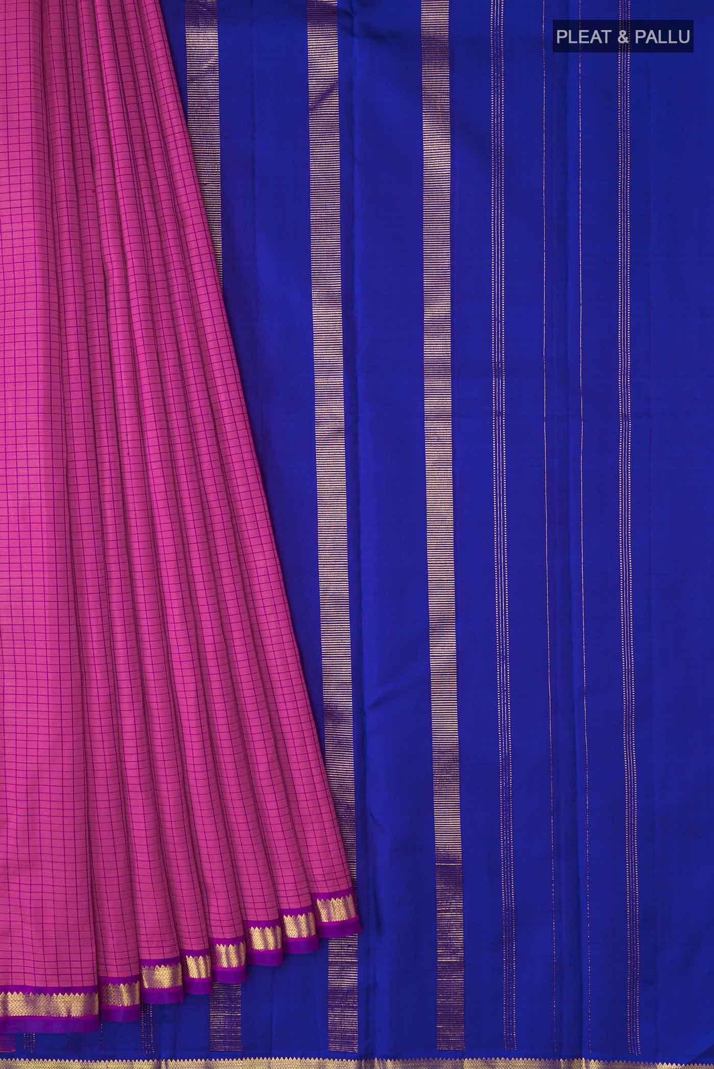 Pink Kanjivaram Silk Saree - Image 4