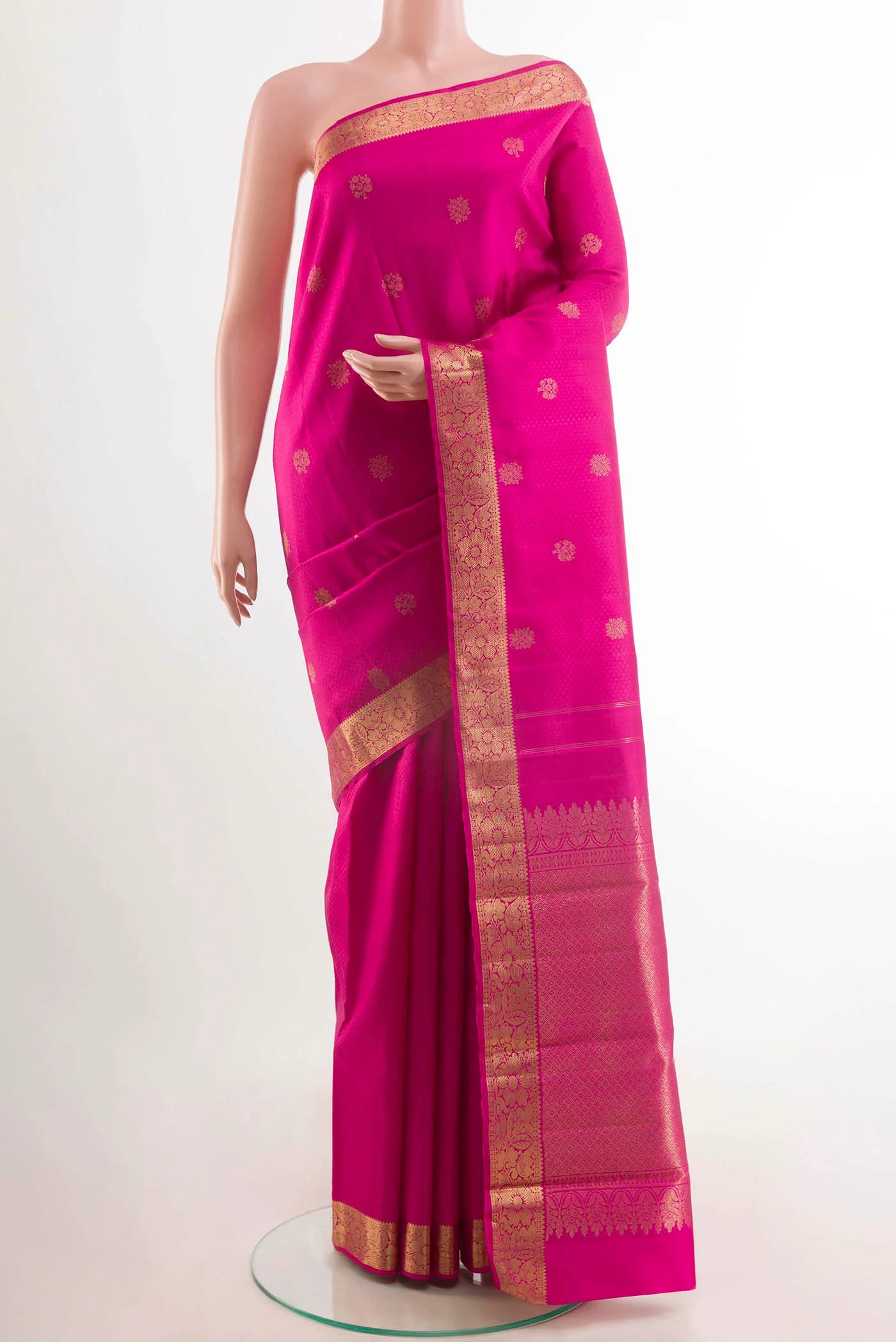 Pink Kanchipuram Silk Saree