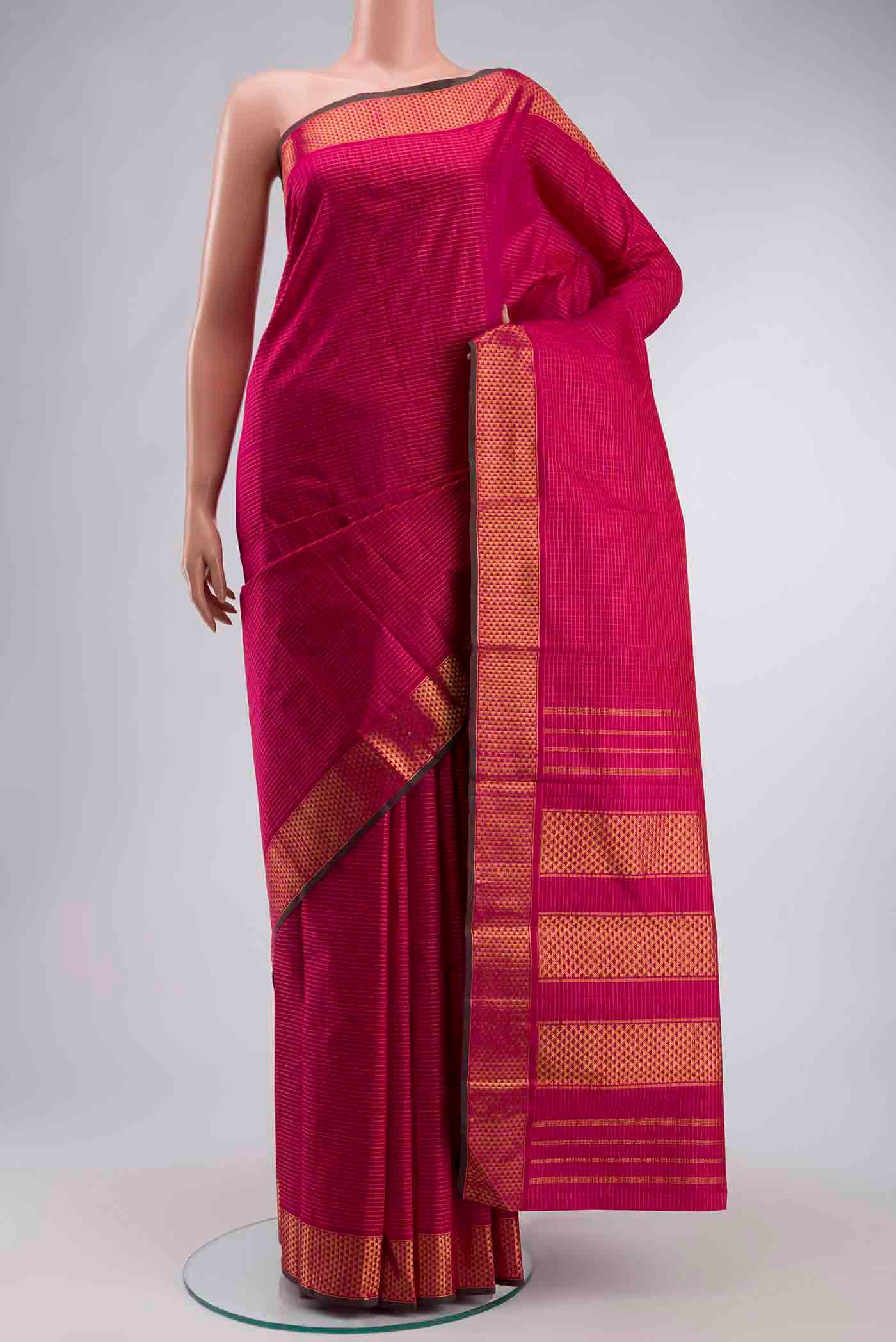 Pink Kanchipuram Silk Saree