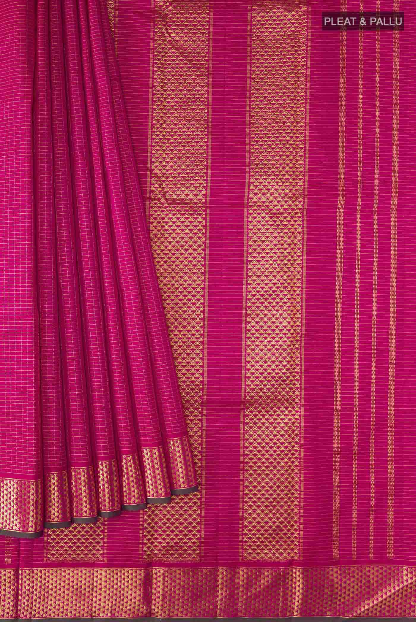 Pink Kanchipuram Silk Saree - Image 4