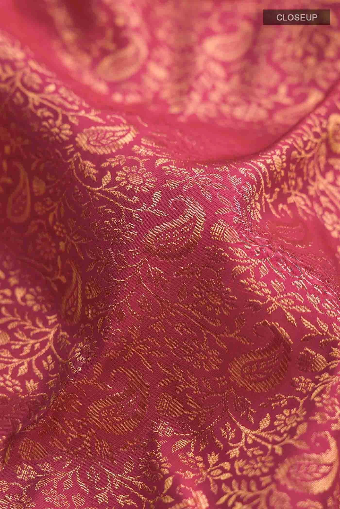 Pink Kanjivaram Silk Saree - Image 2