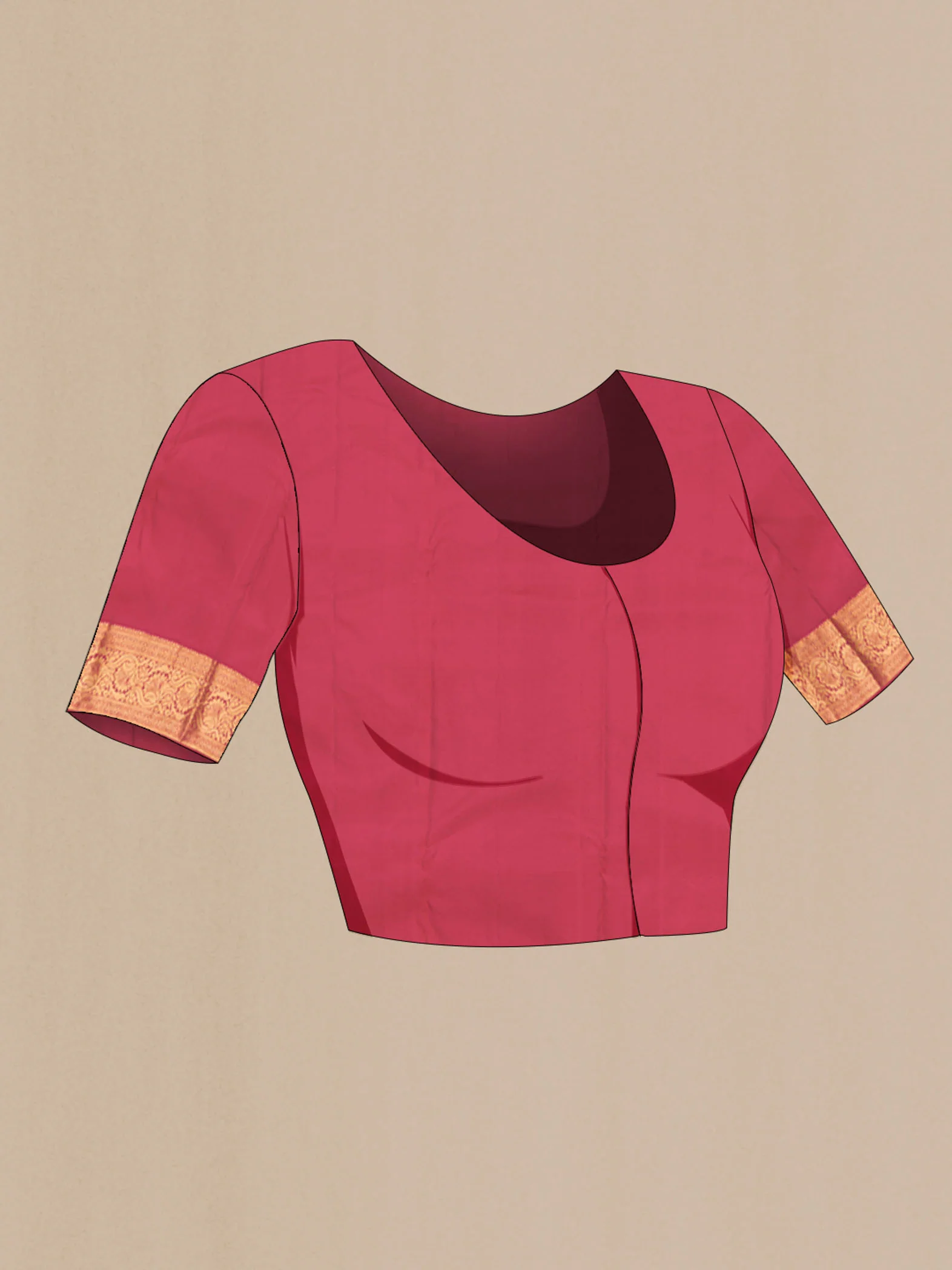 Pink Kanjivaram Silk Saree - Image 5