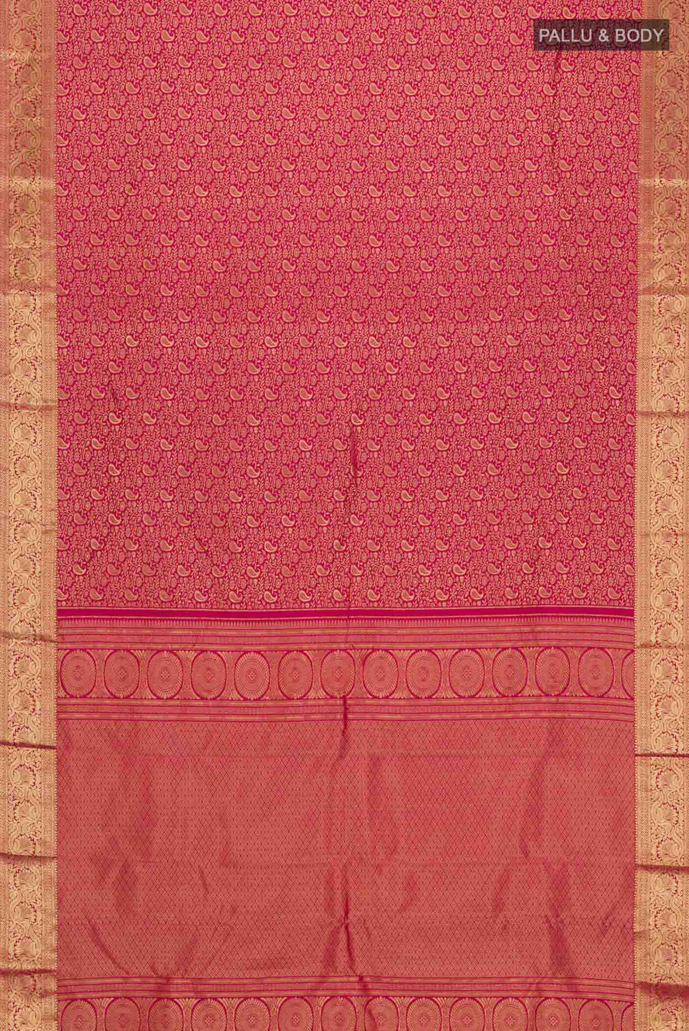 Pink Kanjivaram Silk Saree - Image 6