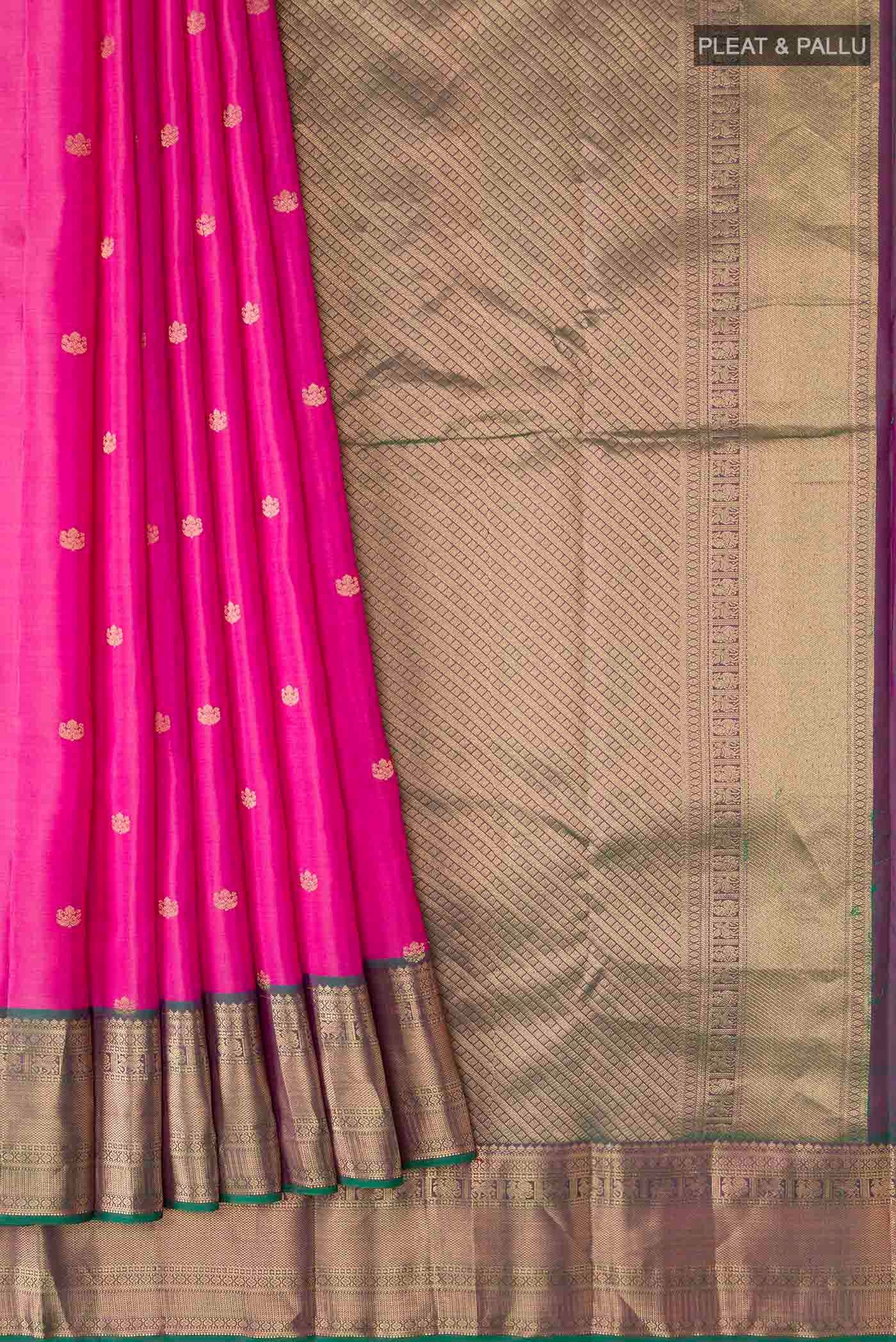 Pink Kanchipuram Silk Saree - Image 4