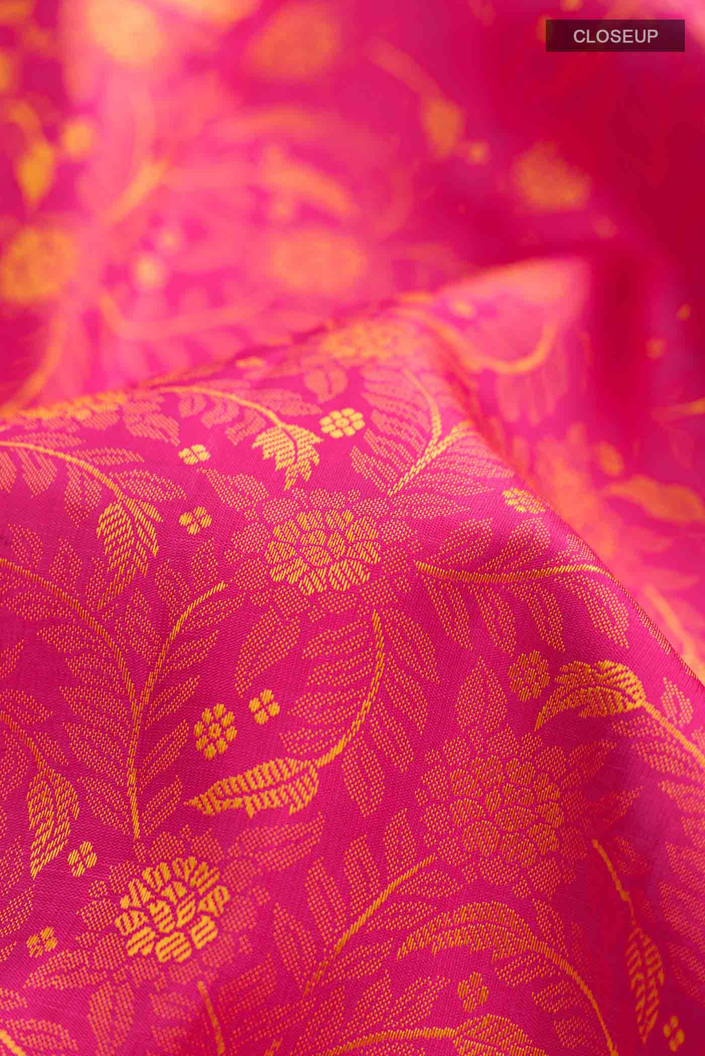 Pink Kanjivaram Silk Saree - Image 2