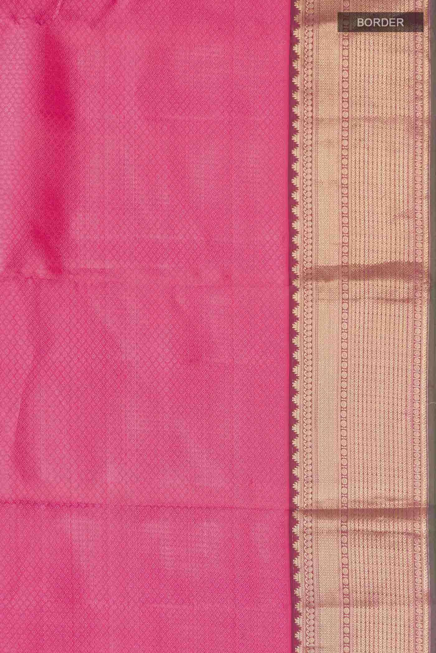Pink Kanchipuram Silk Saree - Image 3
