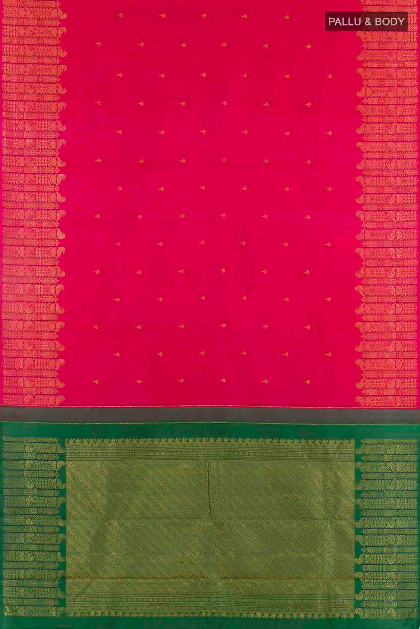 Pink Kanjivaram Silk Saree - Image 6