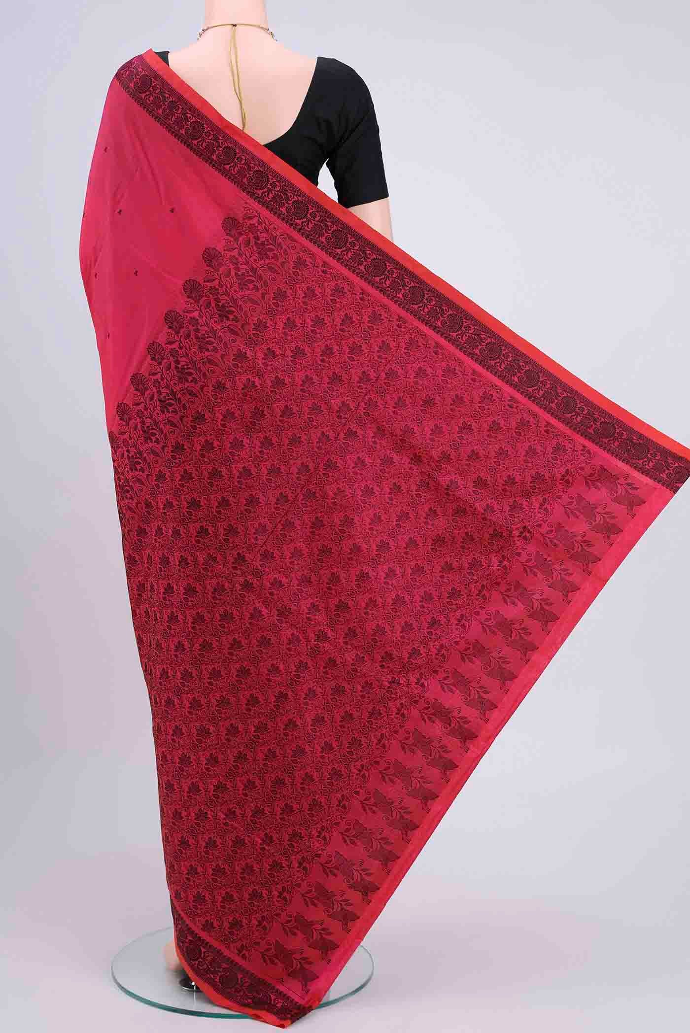 Pink Kanchipuram Silk Saree - Image 3