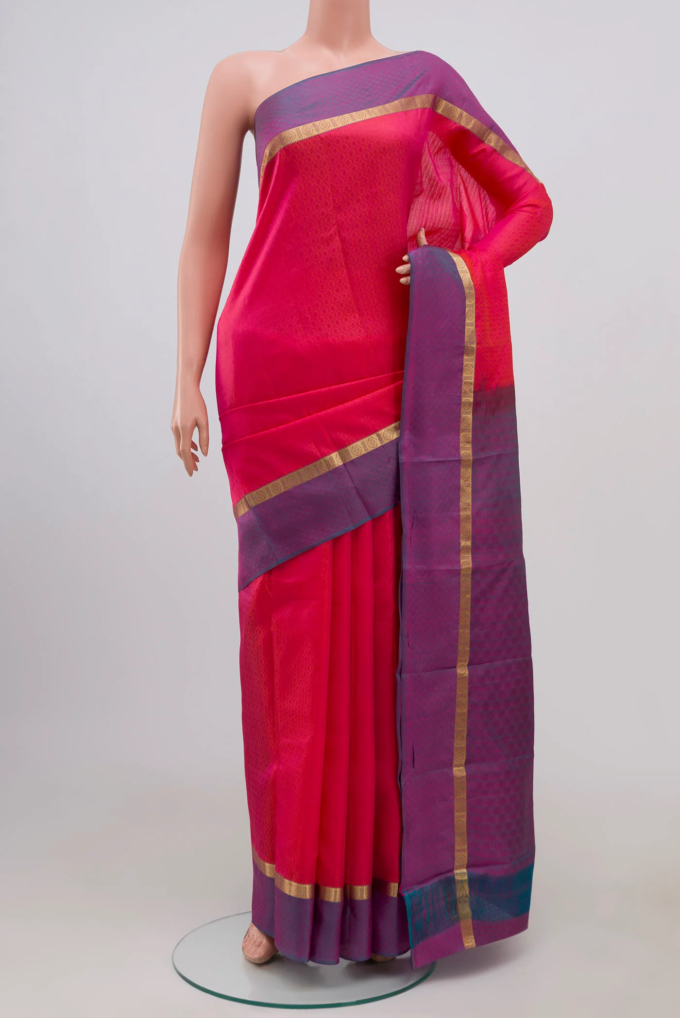 Pink Kanchipuram Silk Saree
