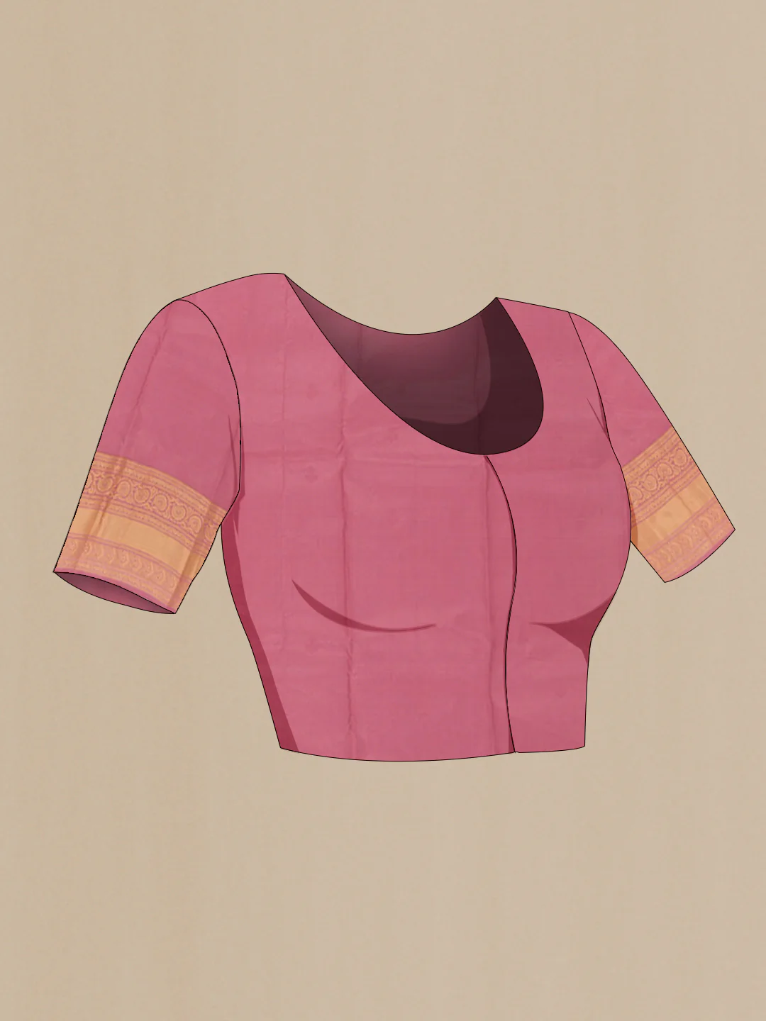 Pink Kanchipuram Silk Saree - Image 2