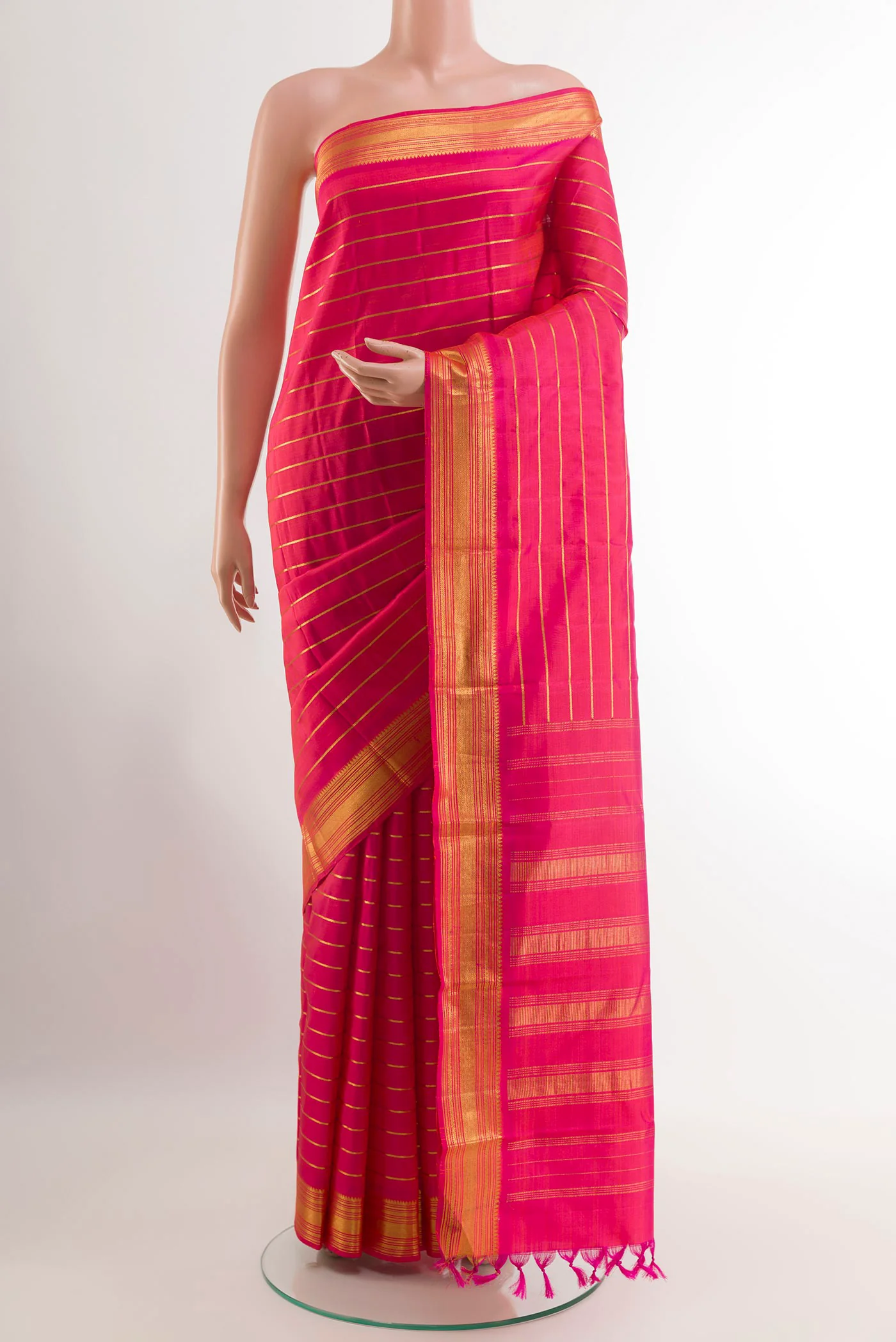 Pink Kanchipuram Silk Saree