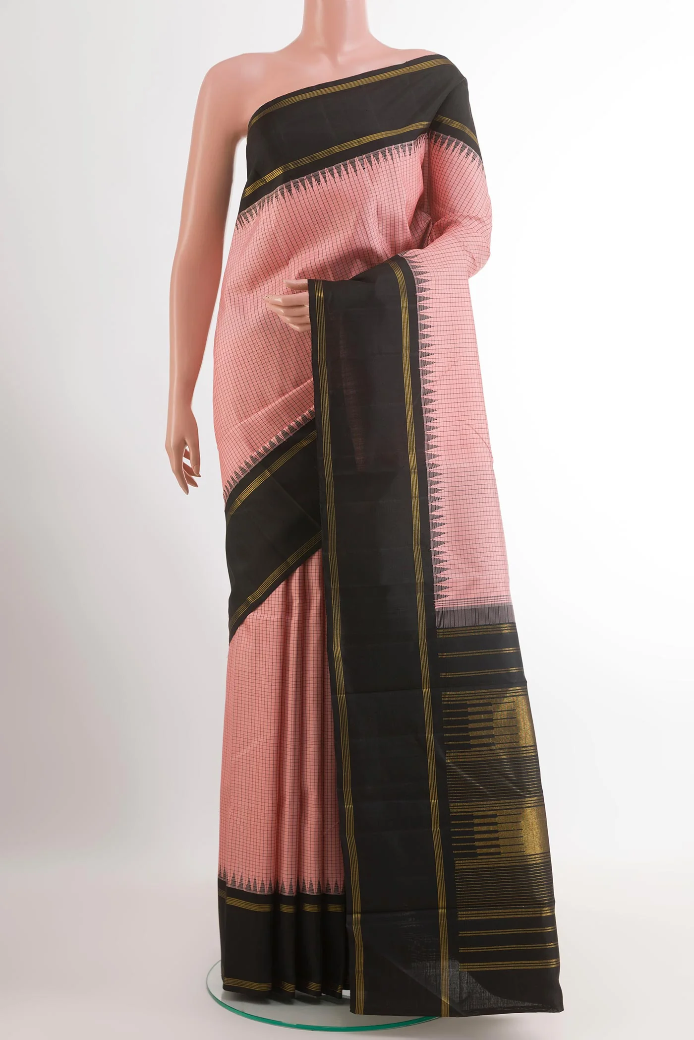 Pink Kanchipuram Silk Saree