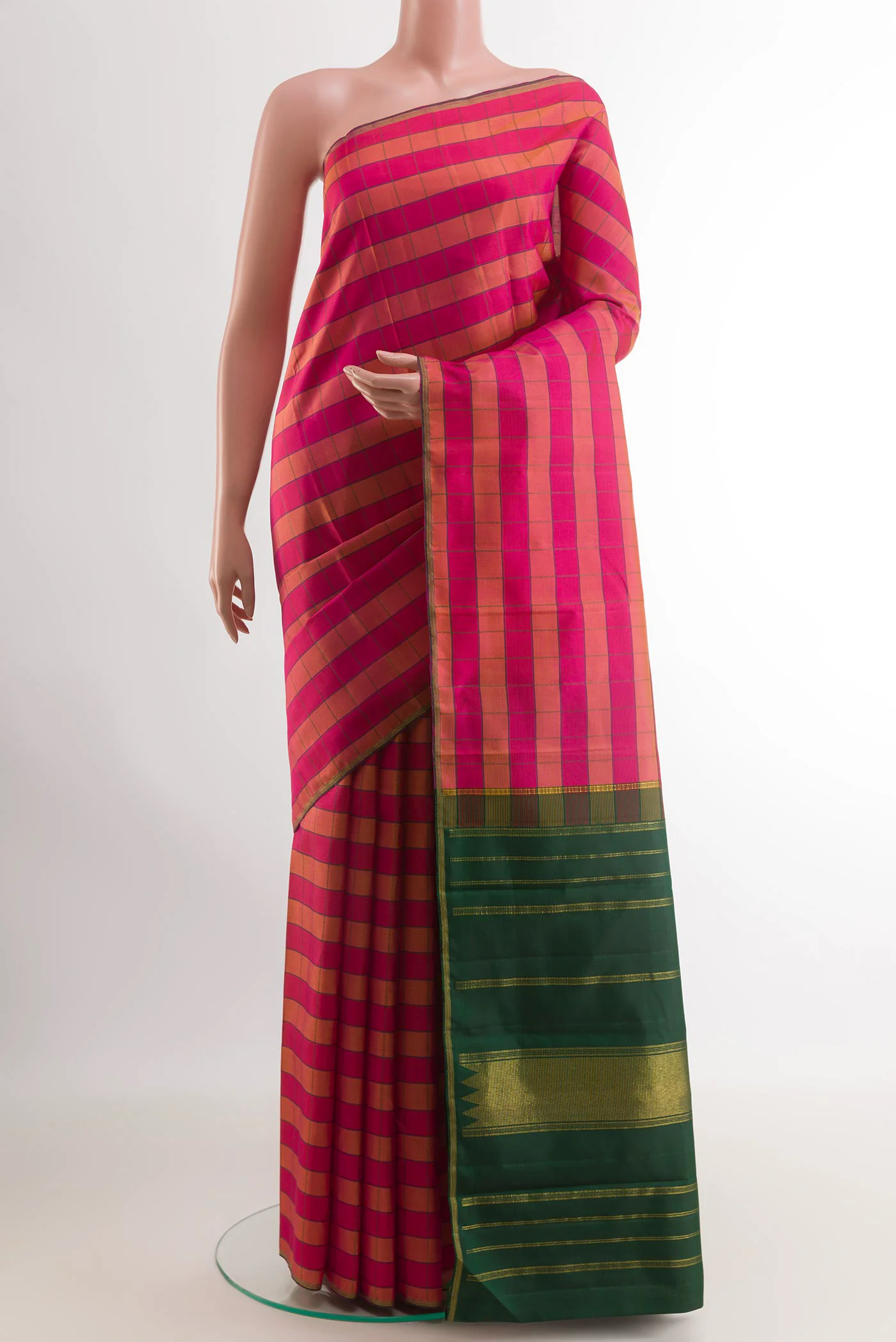 Pink Kanchipuram Silk Saree