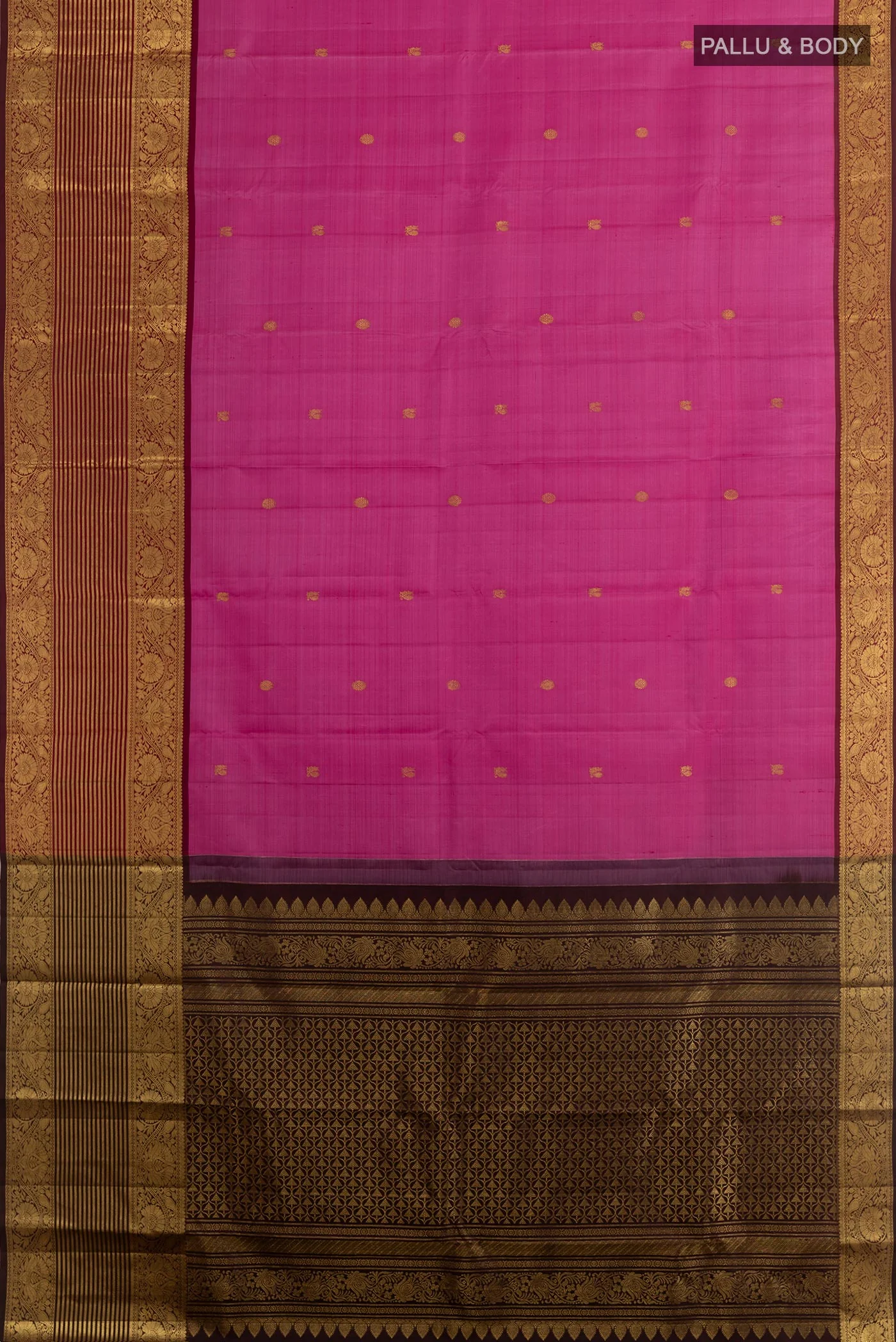 Pink Kanchipuram Silk Saree - Image 3