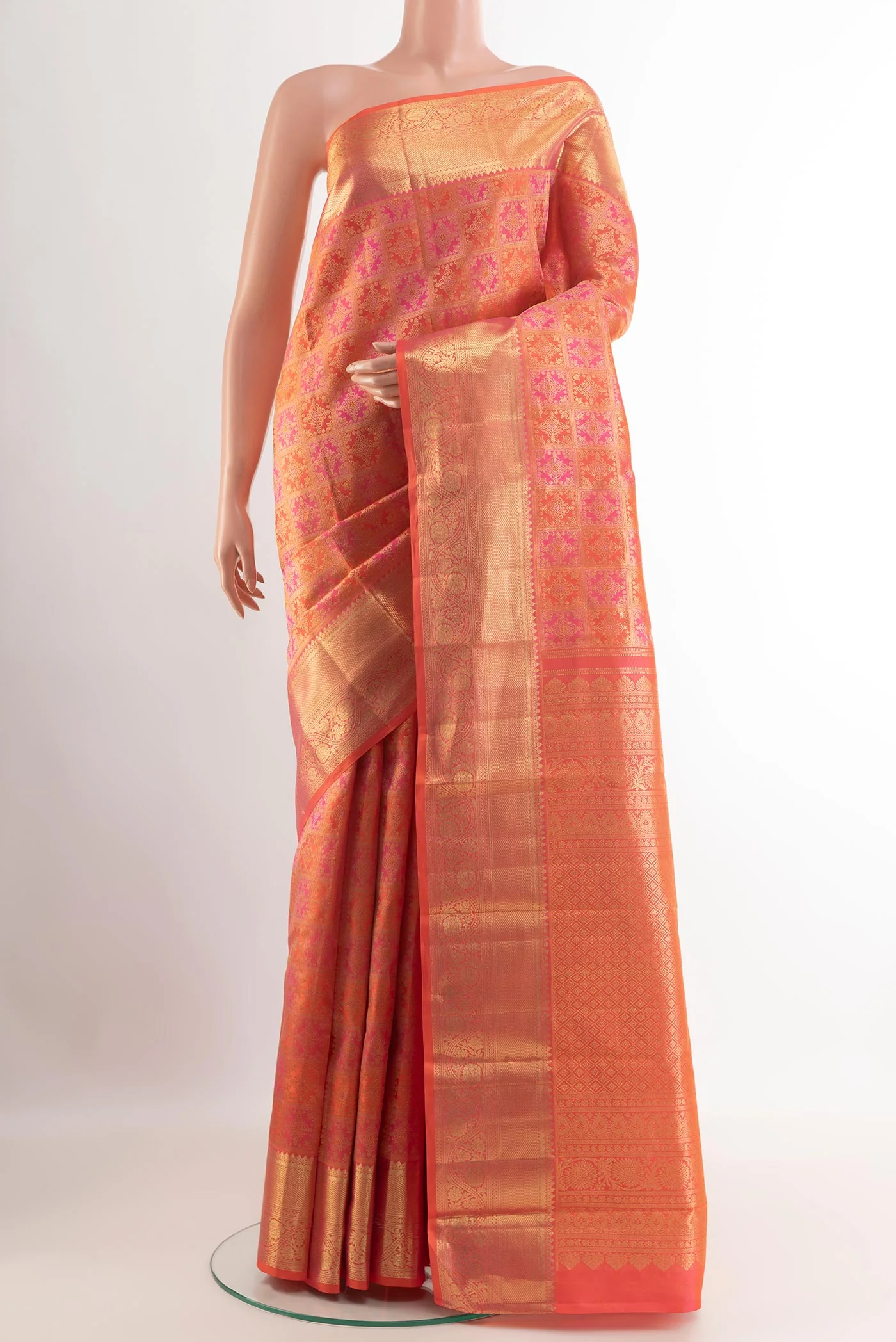 Multi Color Kanchipuram Silk Saree