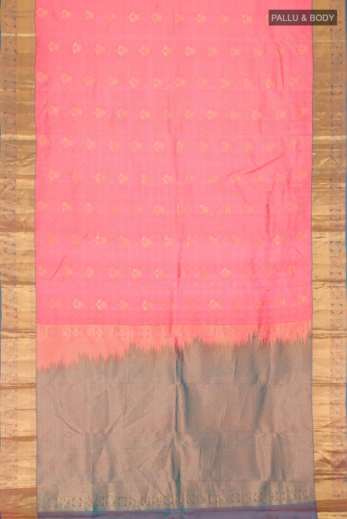 Pink Kanchipuram Silk Saree - Image 4