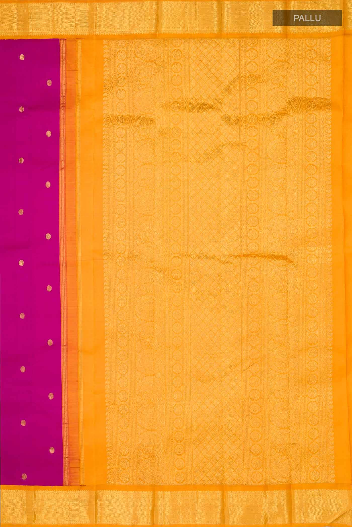 Magenta Kanjivaram Silk Saree - Image 5