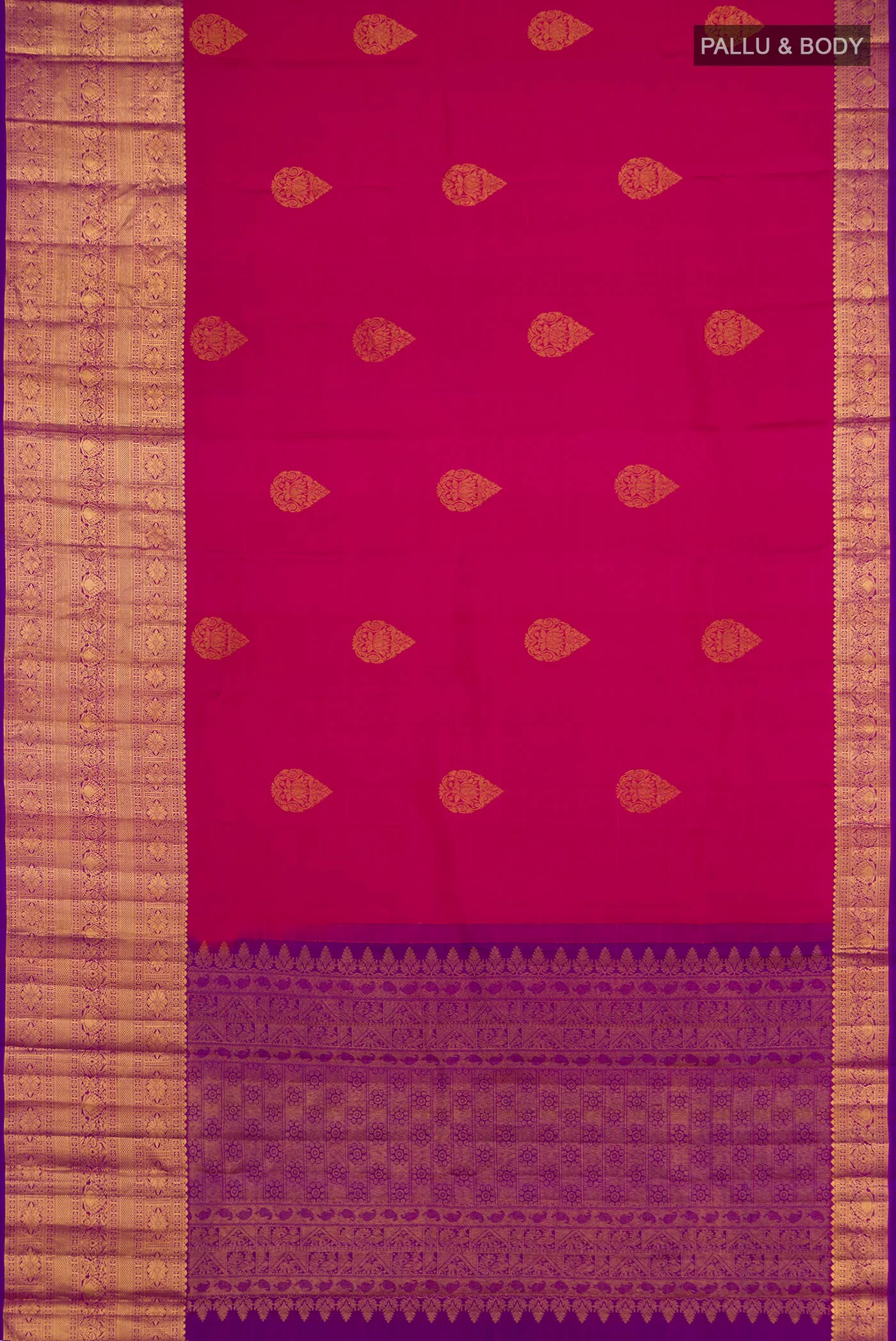 Pink Kanchipuram Silk Saree - Image 5