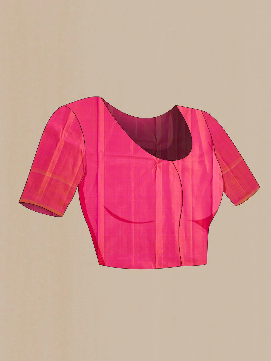 Pink Kanjivaram Silk Saree - Image 7
