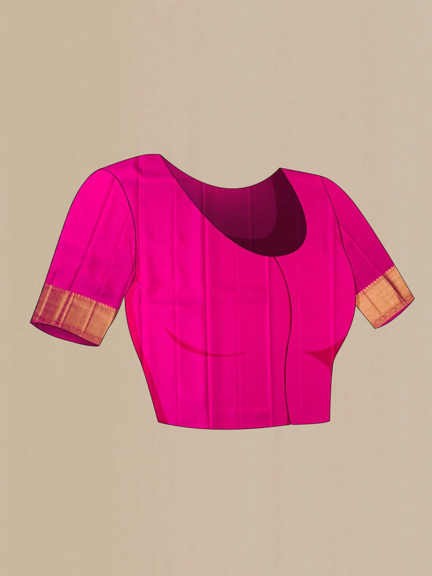 Pink Kanjivaram Silk Saree - Image 7