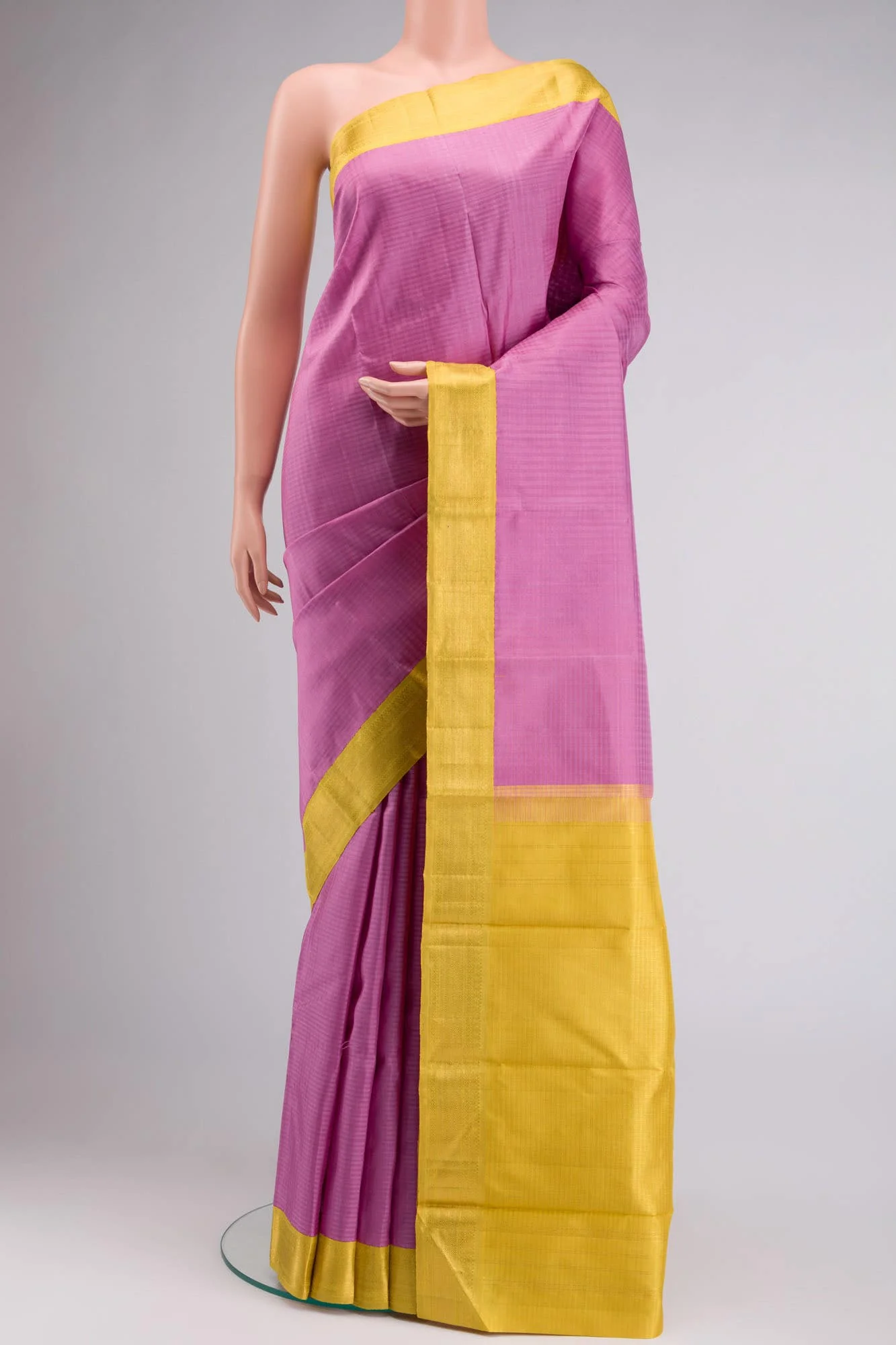 Pure Silk Pure Zari Lavender Kanjivaram Saree